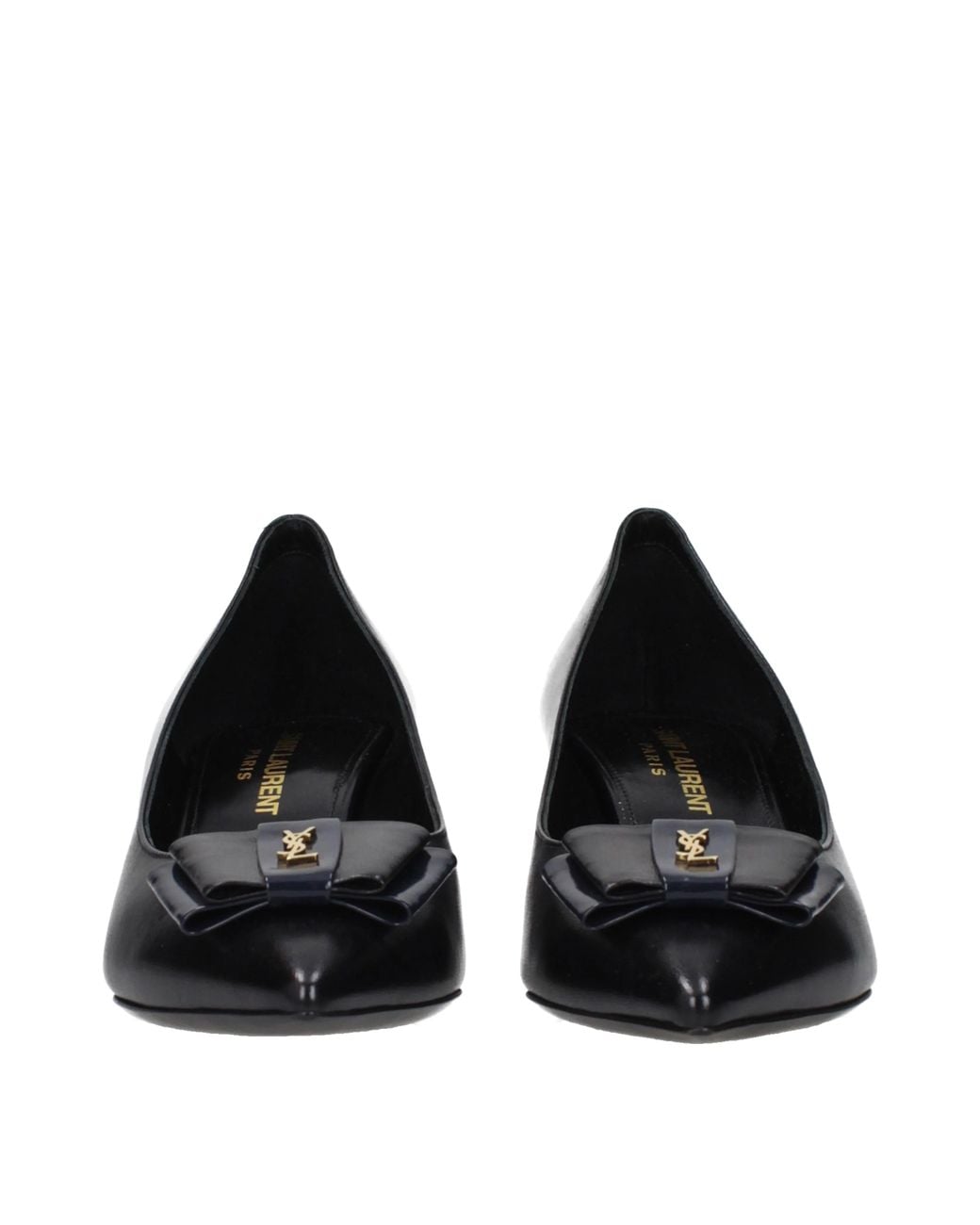 Saint Laurent Black Anais Donna Leather Low Cut Neckline