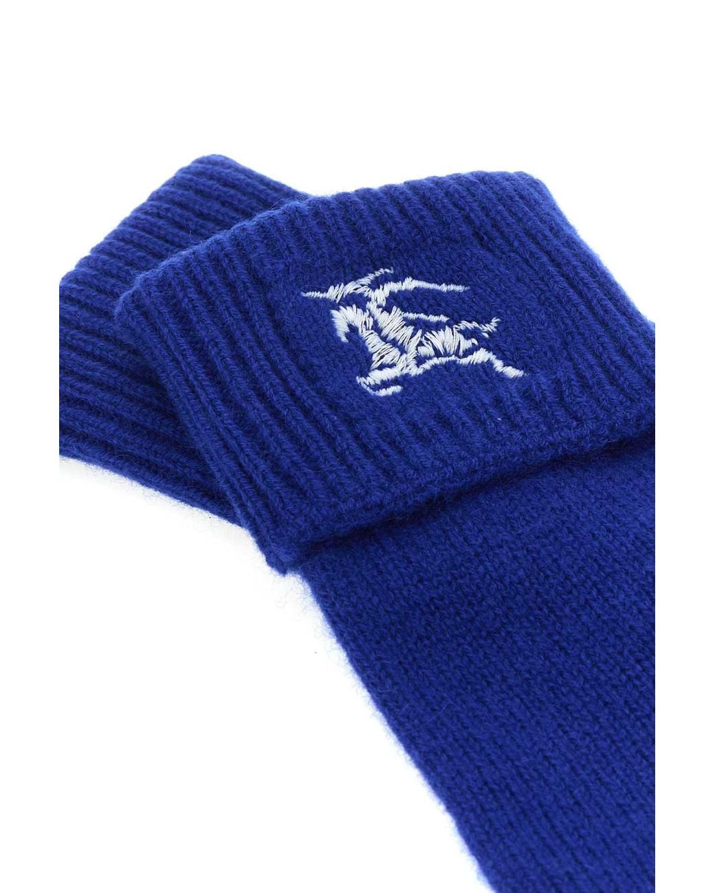 Burberry Blue Electric Cashmere Blend Gloves
