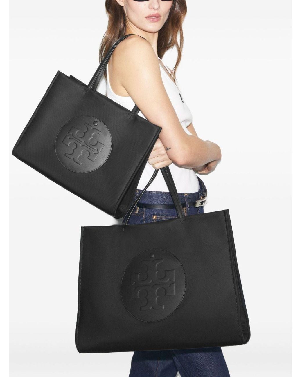 Tory Burch Black Ella große Nylontasche