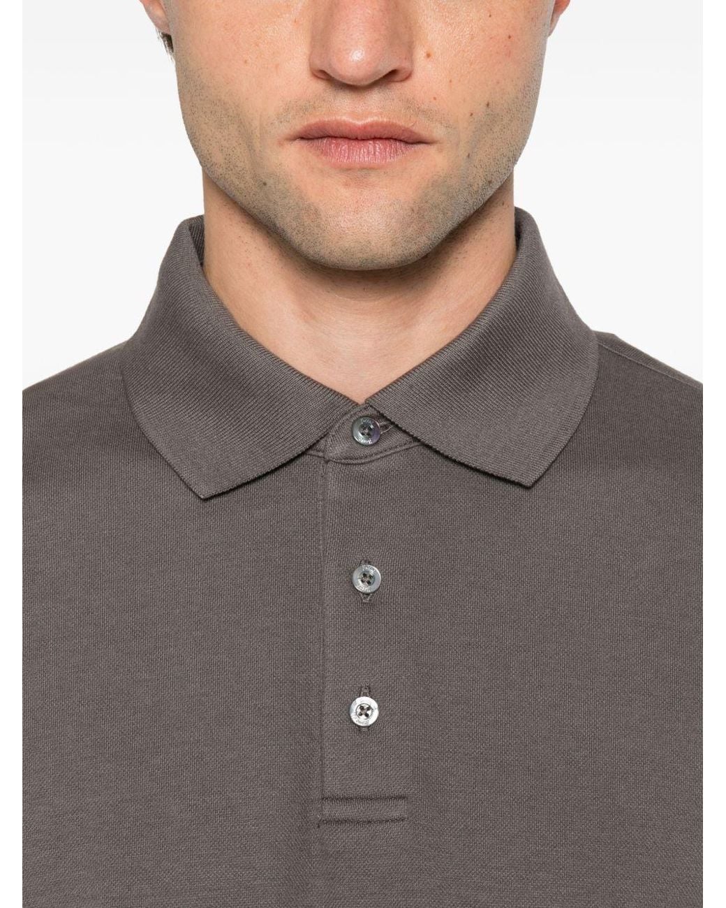 Herno Gray Cotton Crewneck Sweater