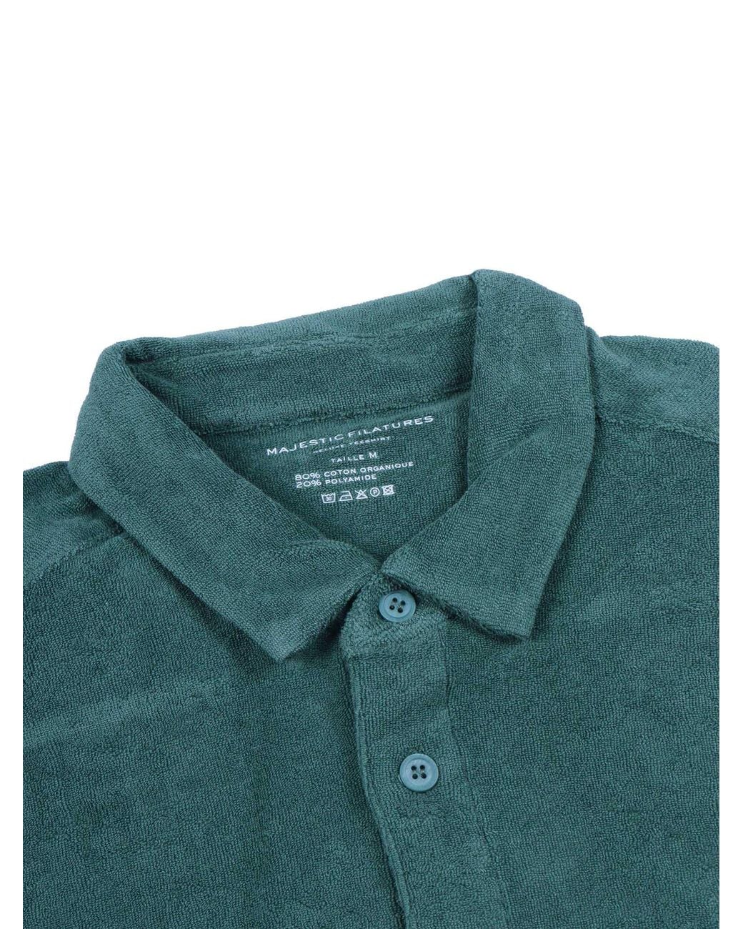 Filatures Du Lion Green Shirt Organic Cotton Polyamide for men