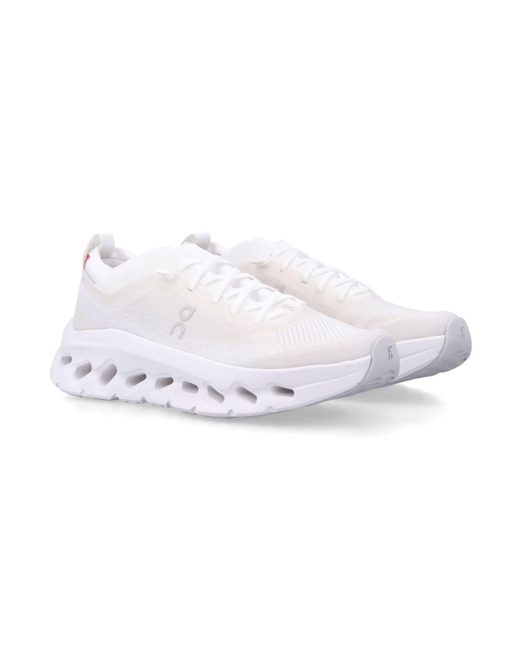 On Shoes White Cloudtilt Moon Low-Profile Fabric Sneakers