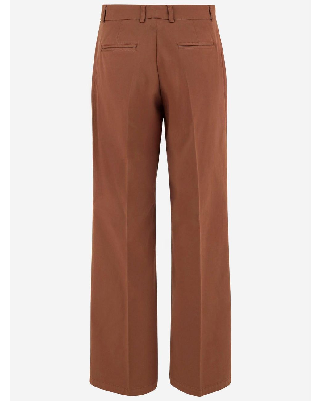 QL2 Donna Brown Stretch Cotton Pants