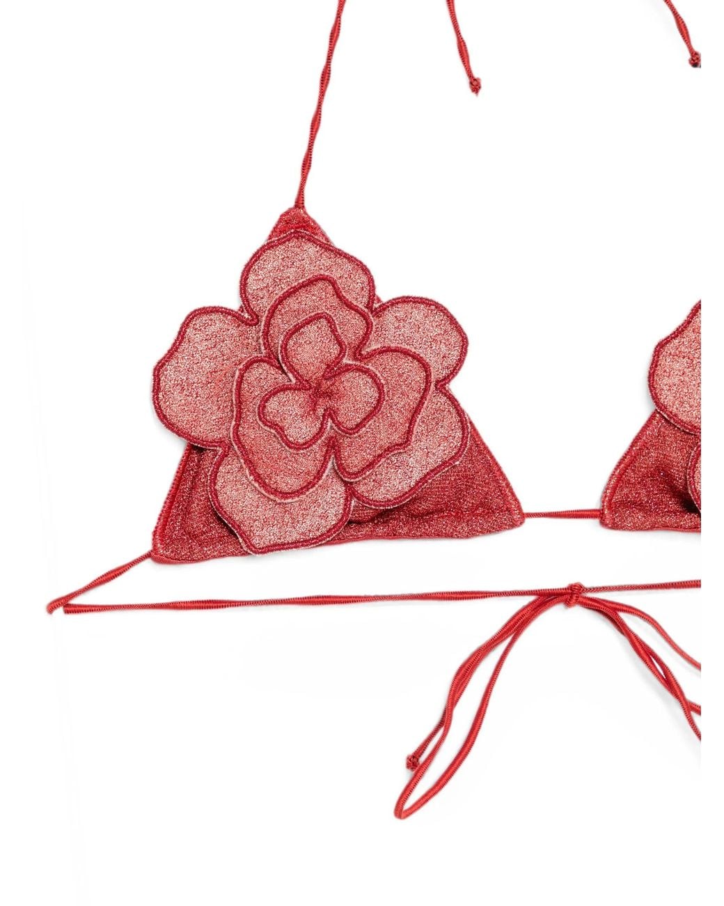 Oseree Red Lumiere Flower Kini