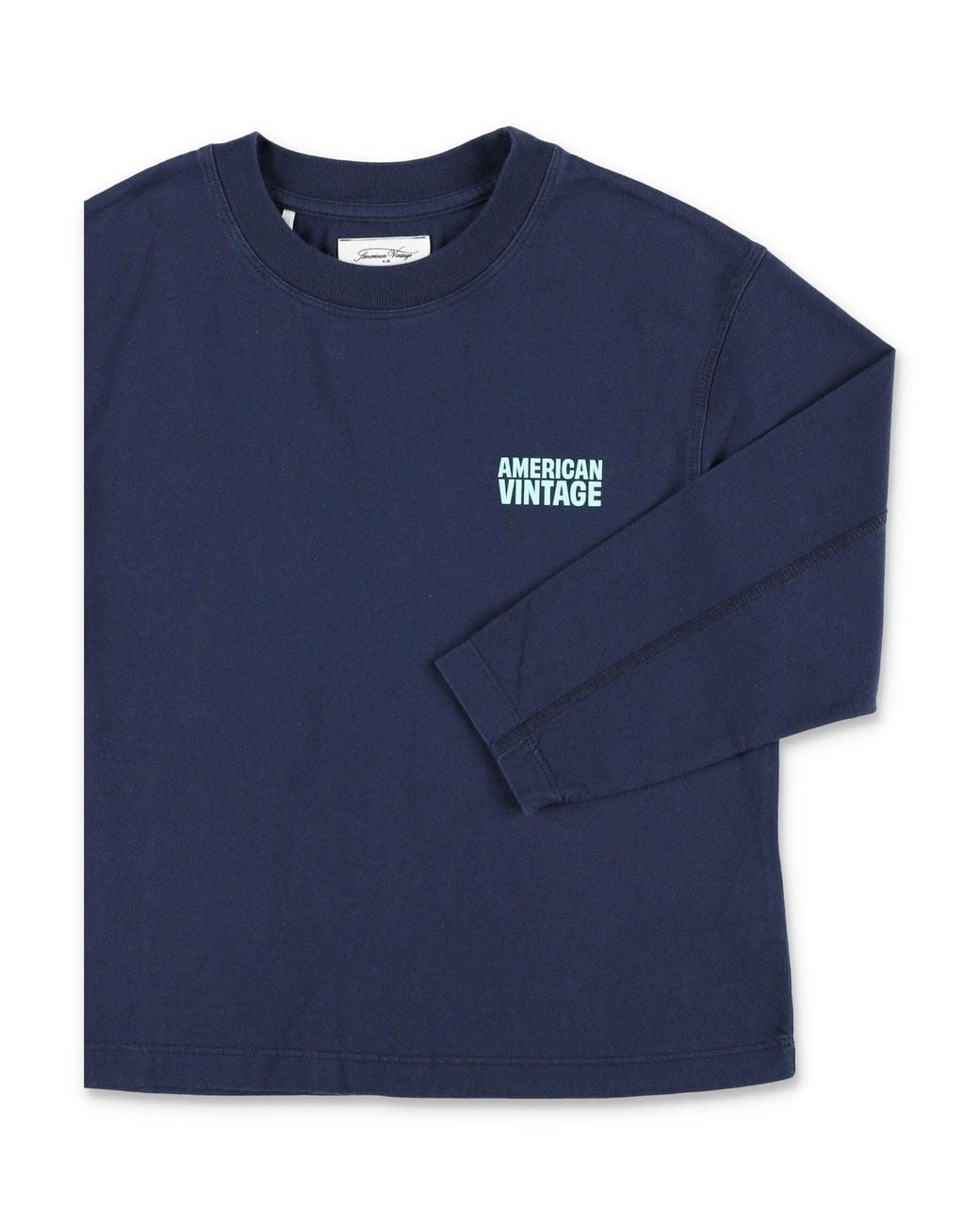 American Vintage Blue Boy's Long Sleeve Graphic T-Shirt