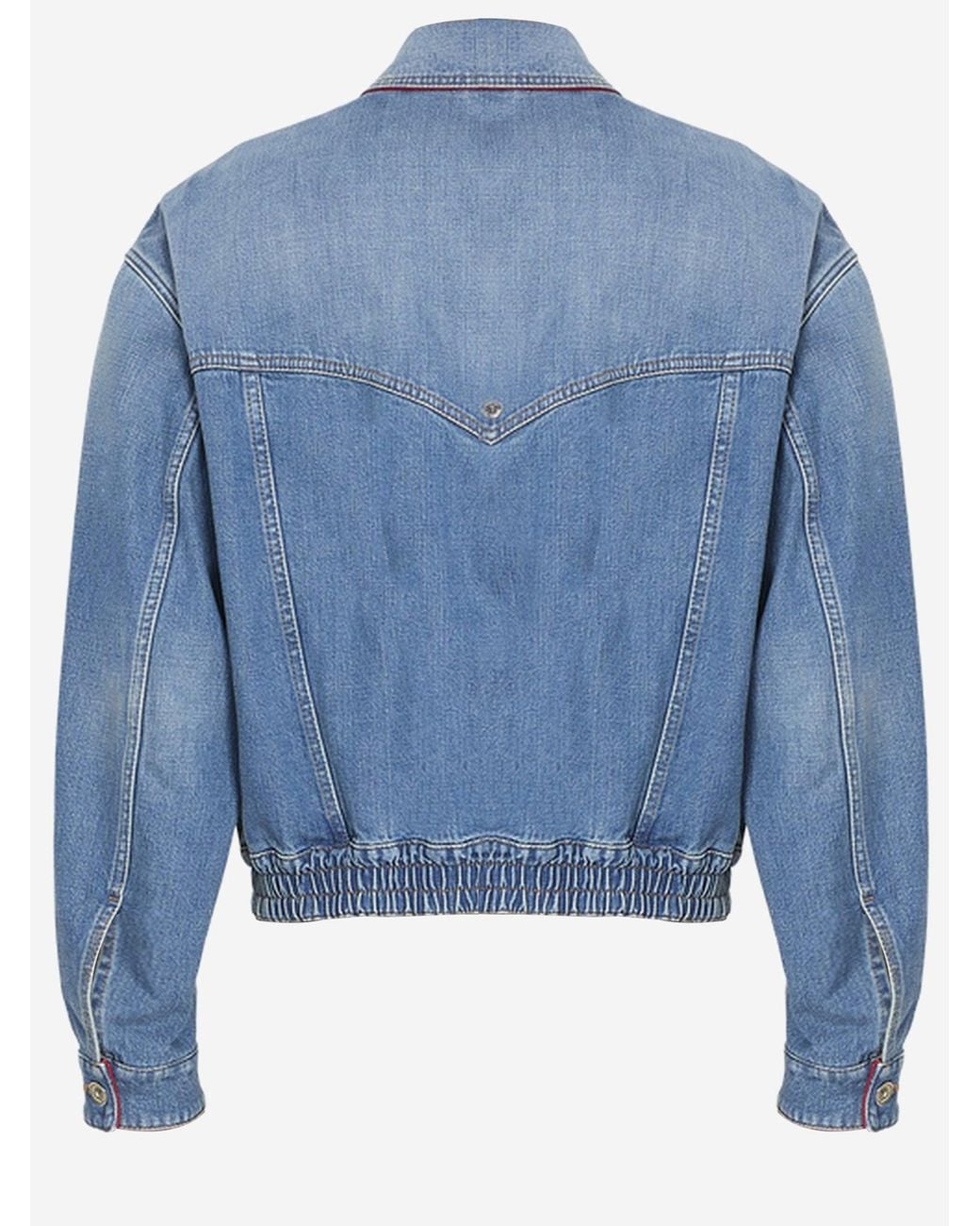 Versace Blue Cotton Jacket