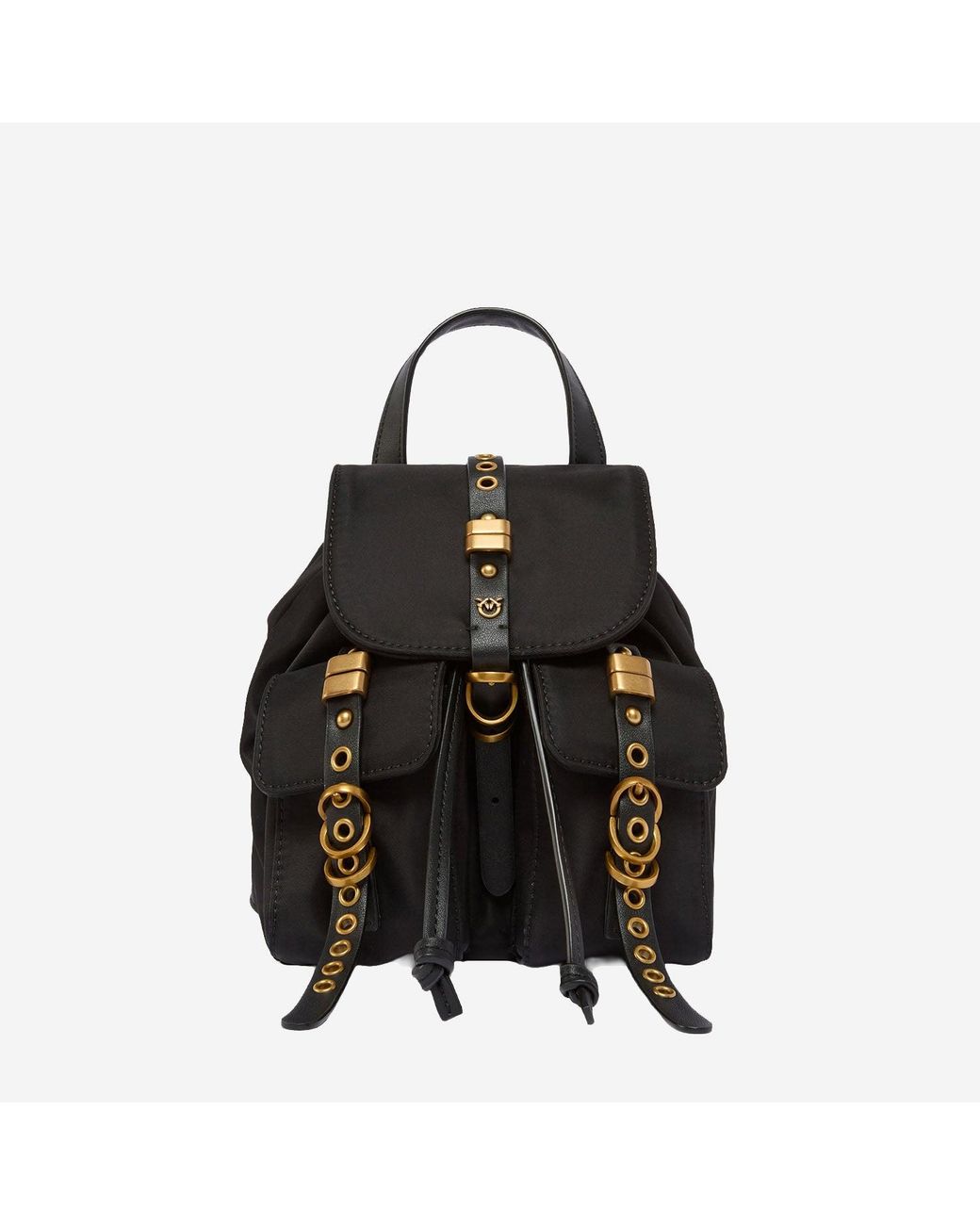 Pinko Black Nylon Backpack