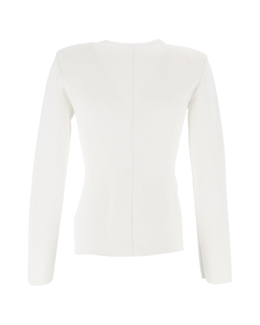 Elisabetta Franchi White Hardware Structured Jacket