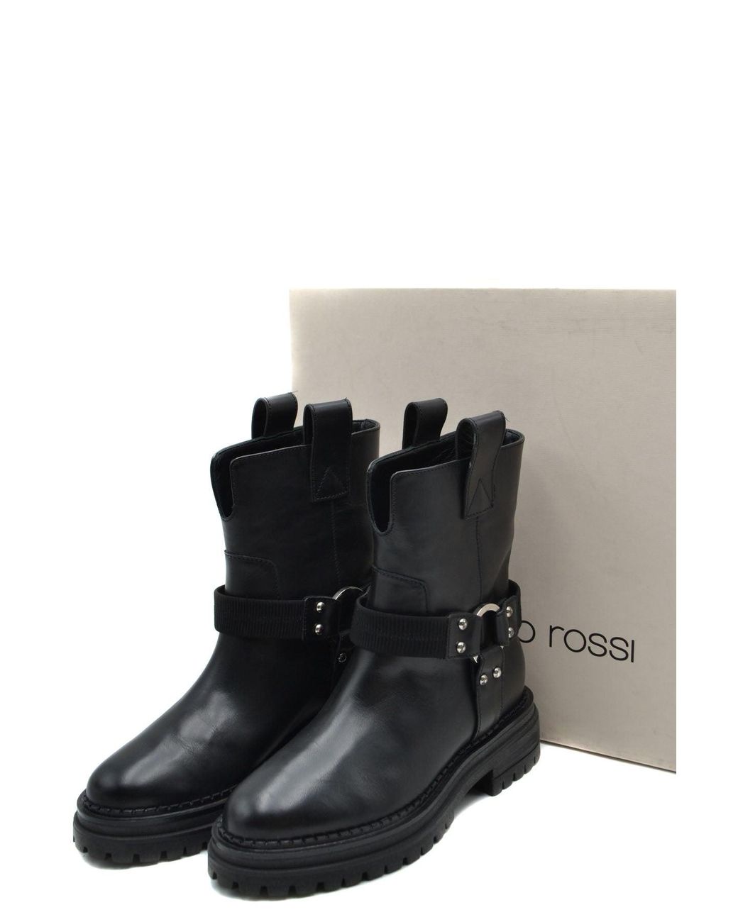 Sergio Rossi Laars in het Black