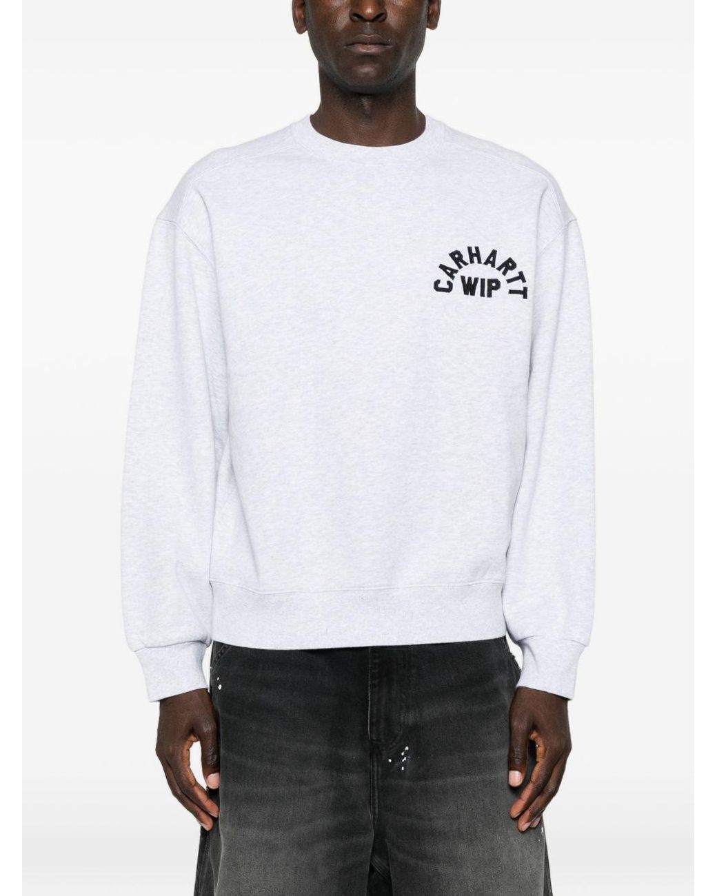 Carhartt White Logo Cotton Sweatshirt