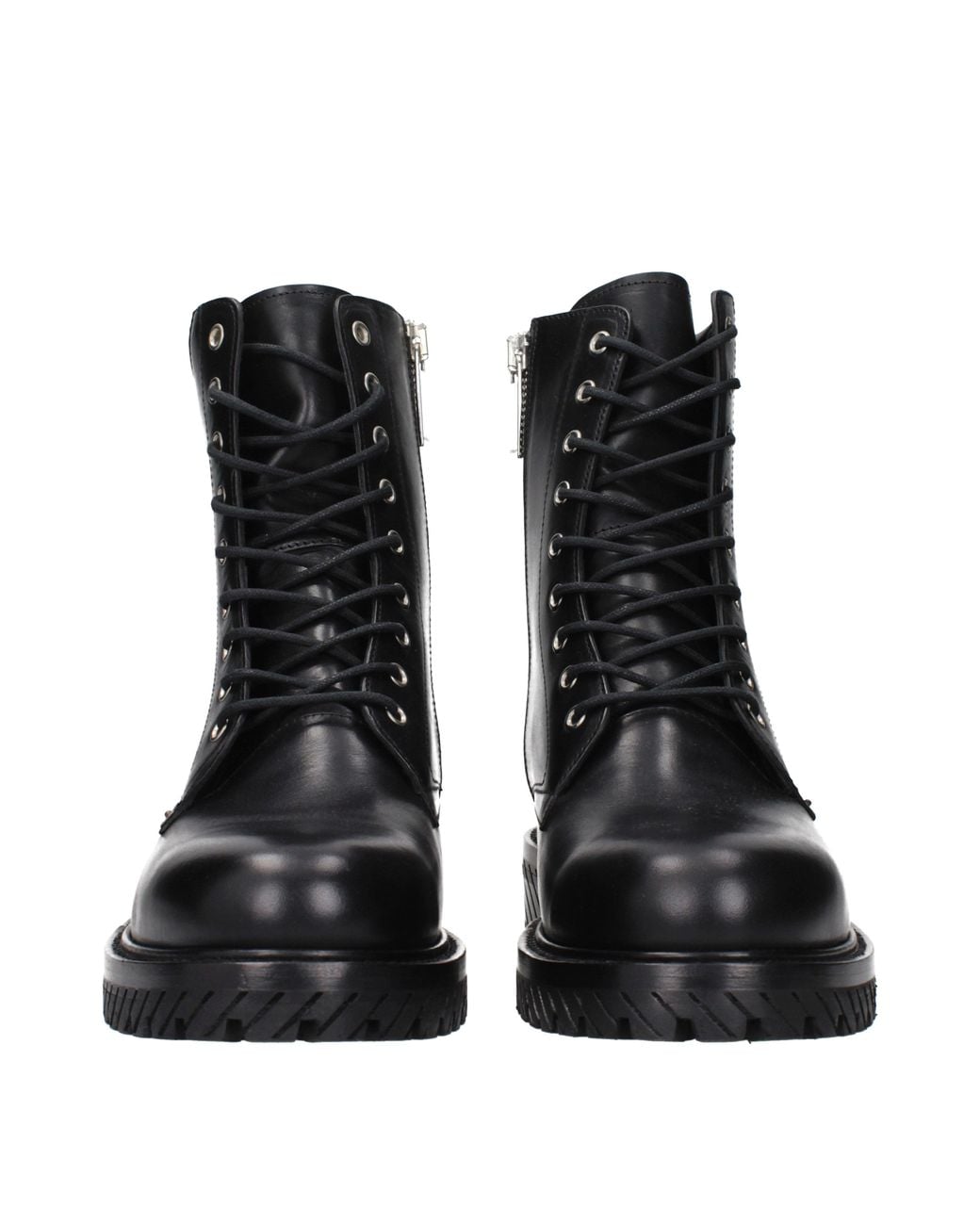 Off-White c/o Virgil Abloh Black Off Boots Leather