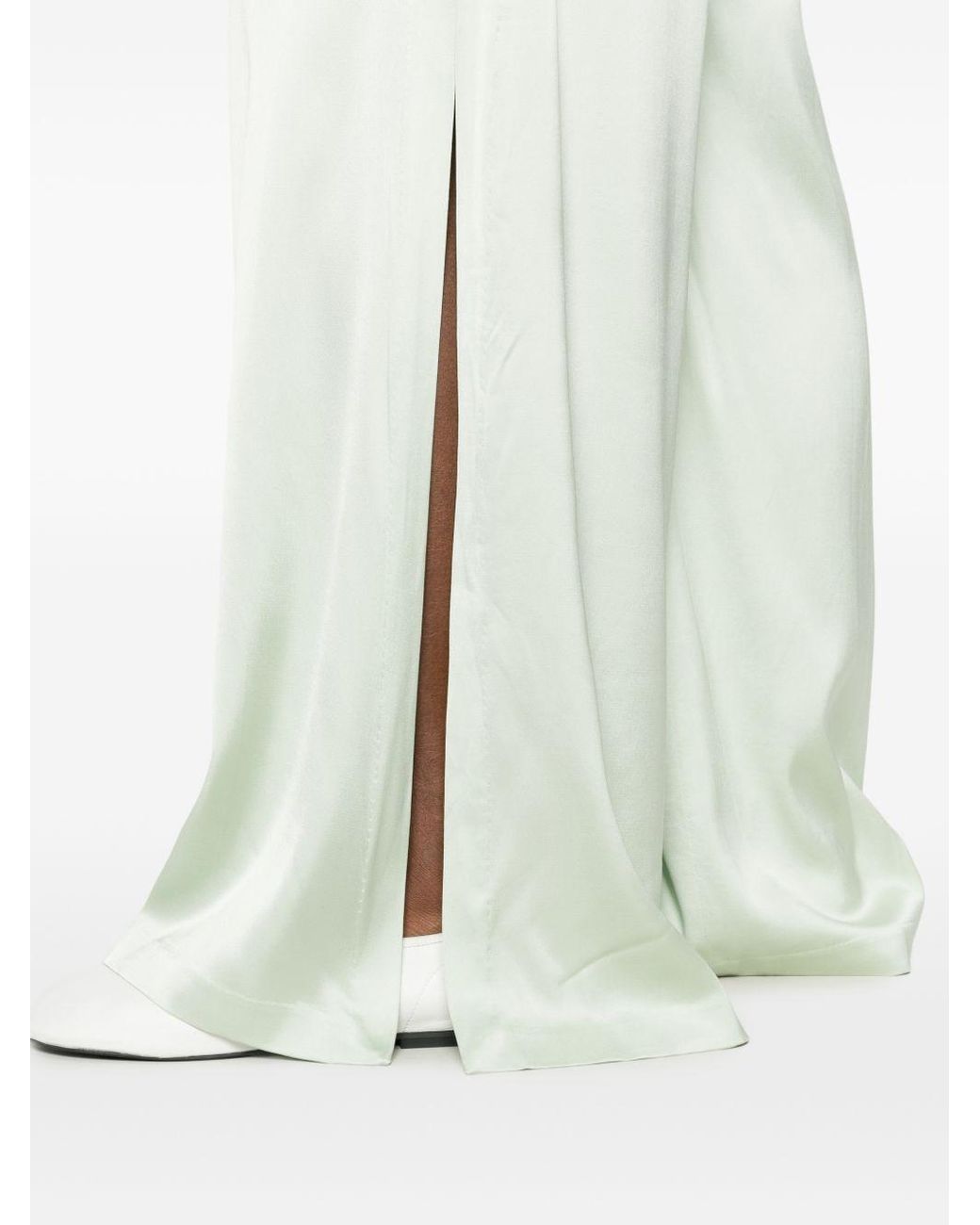 Alice + Olivia White Kenley Wide Leg Trousers