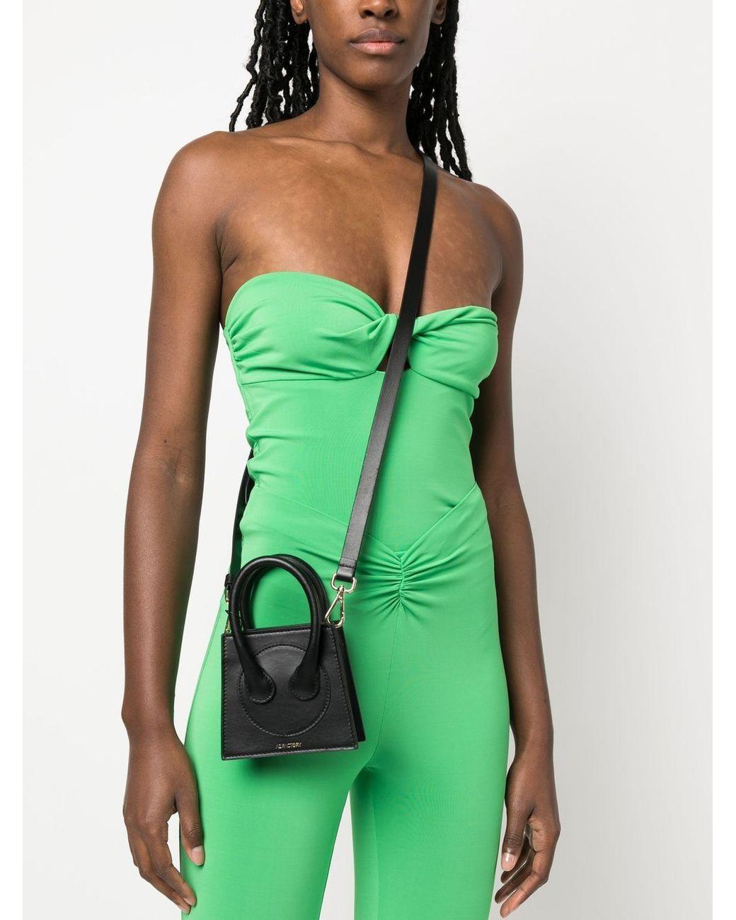 Az Factory By Ester Manas Black Leather Mini Crossbody Bag