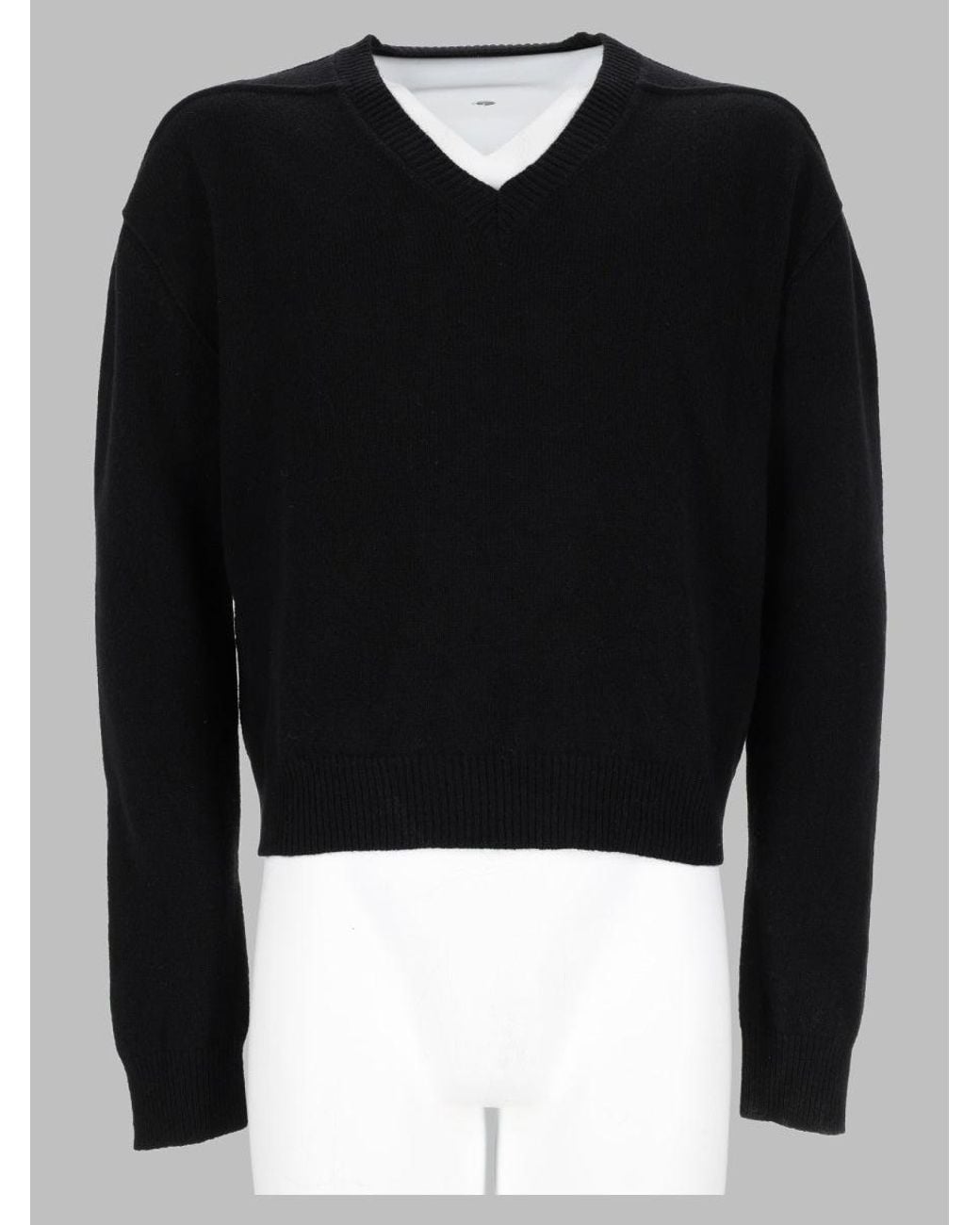 Rick Owens Black Cashmere-Wool Sweater for men