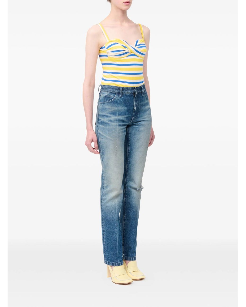 MM6 by Maison Margiela Blue Pants 5 Pockets