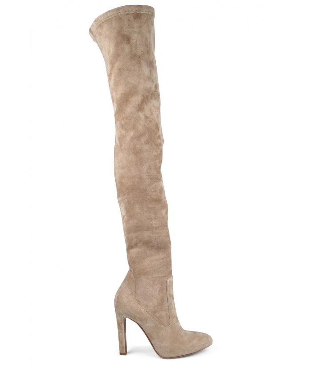 Ralph Lauren Natural Louren Thigh-High Boots