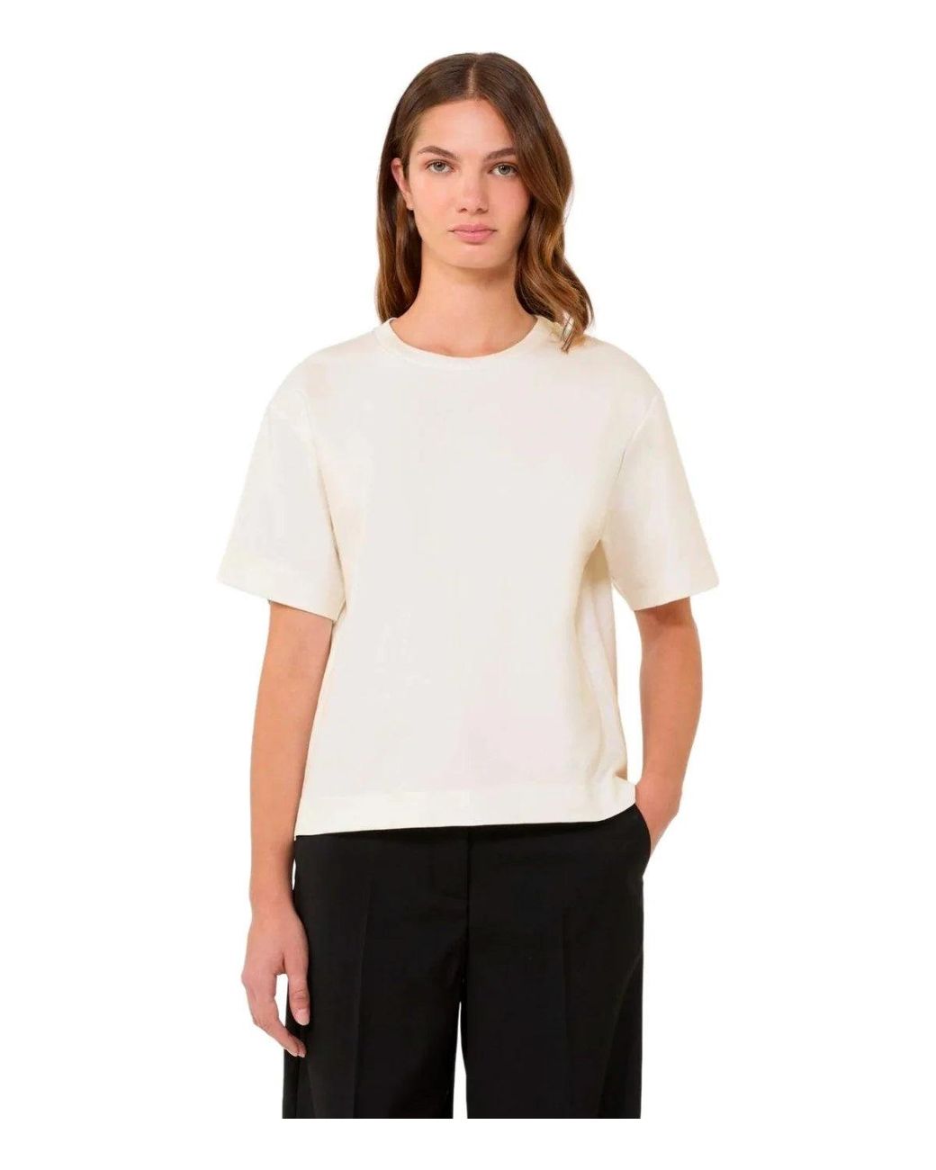Weekend by Maxmara Natural T Shirt Multid Ecru