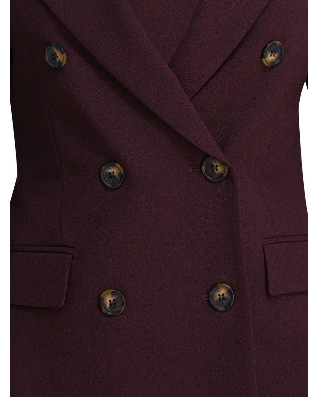 Semler Purple Balzer Double-Breasted Jackets And Coats Bordeaux