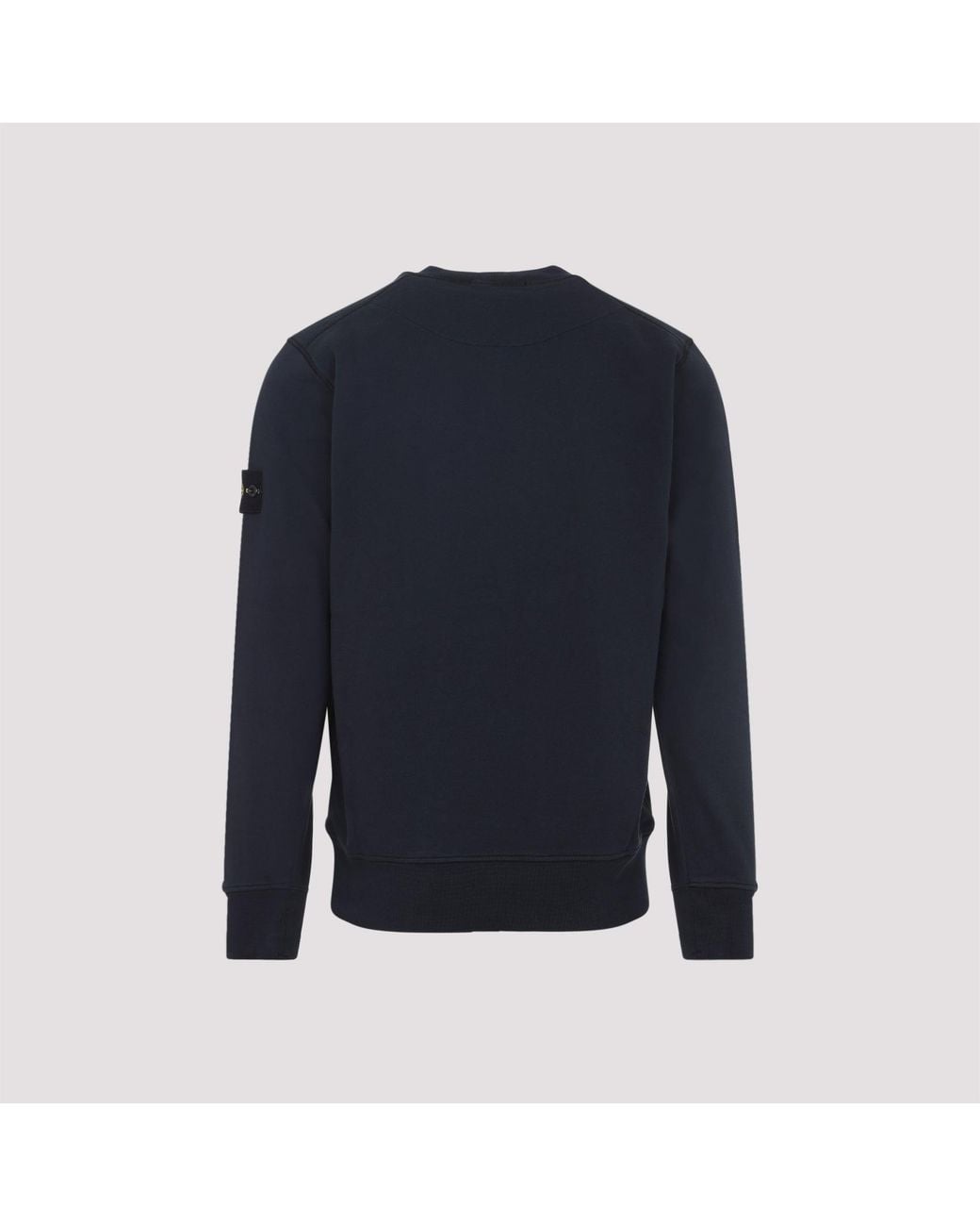 Stone Island Blue Cotton Crewneck Sweater for men