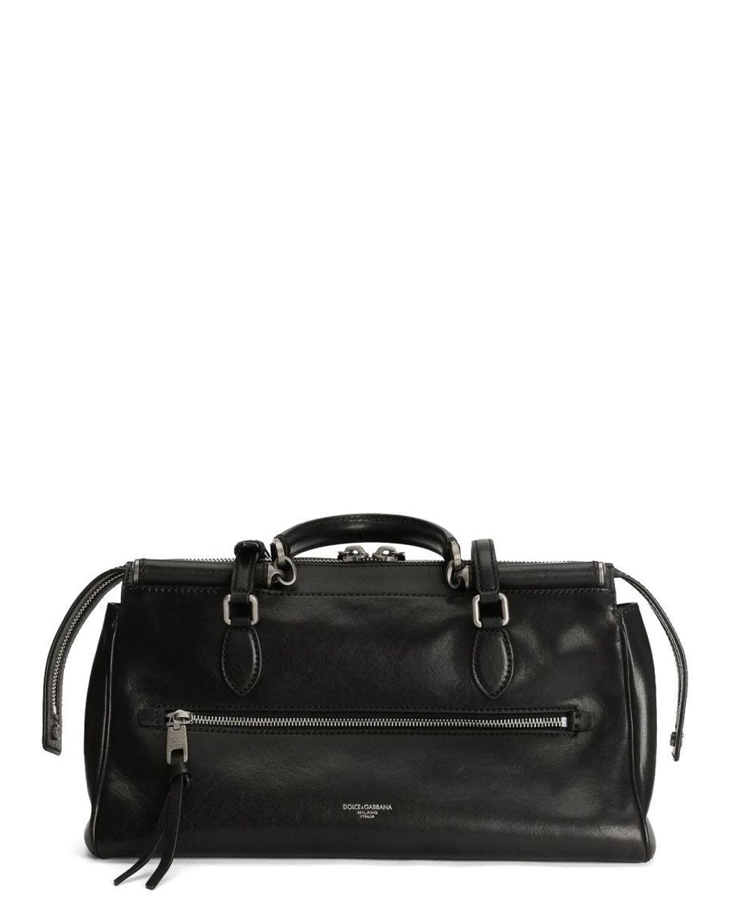 Dolce & Gabbana Black Victory Shoulder Bag Leather Pvc