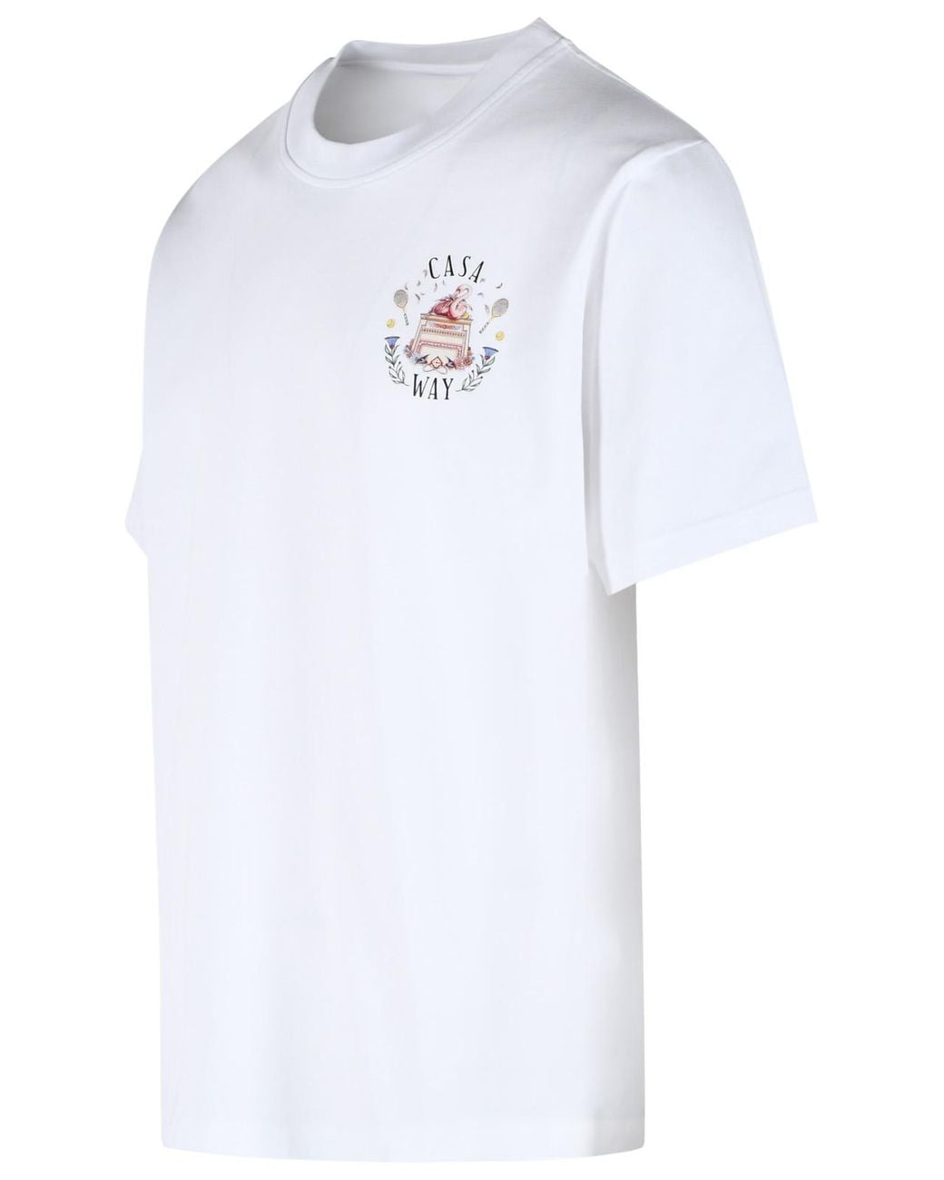 Casablanca White 'Casaway' Cotton T Shirt