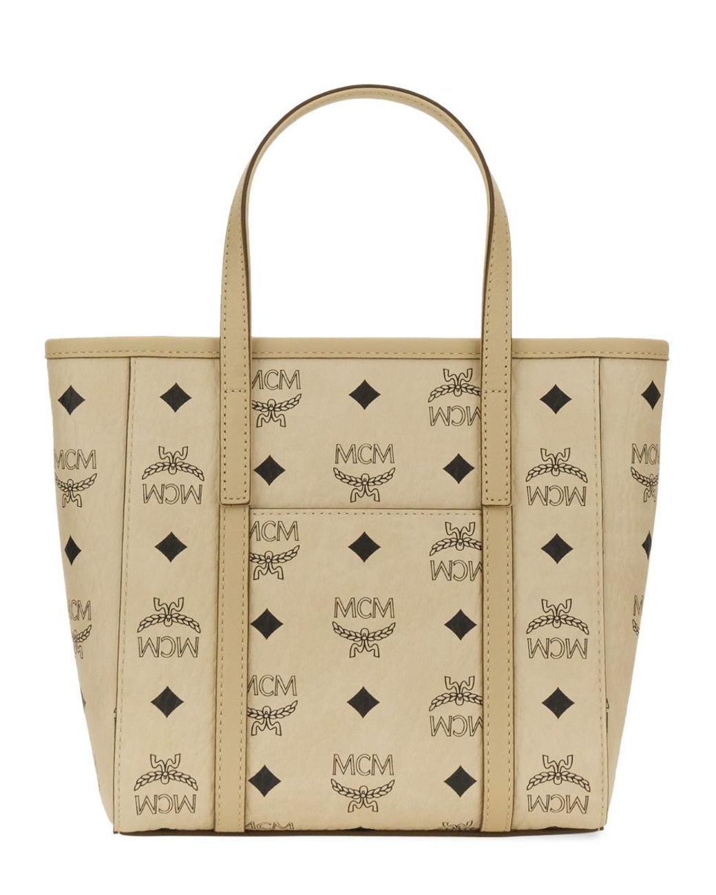 MCM Natural Printed Canvas Mini Tony Handbag