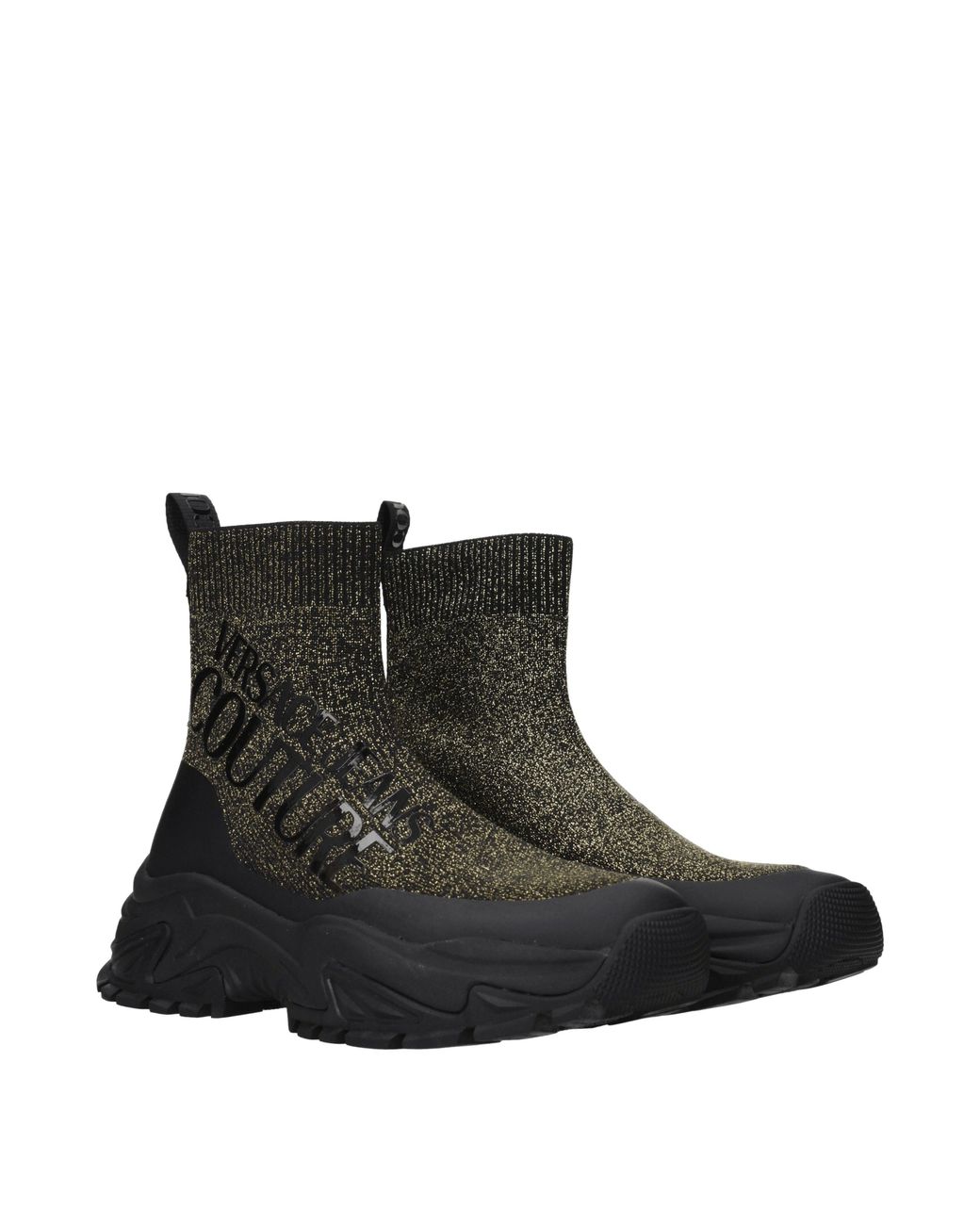 Versace Jeans Black Sneakers Couture Donna Tessuto Nero/Oro
