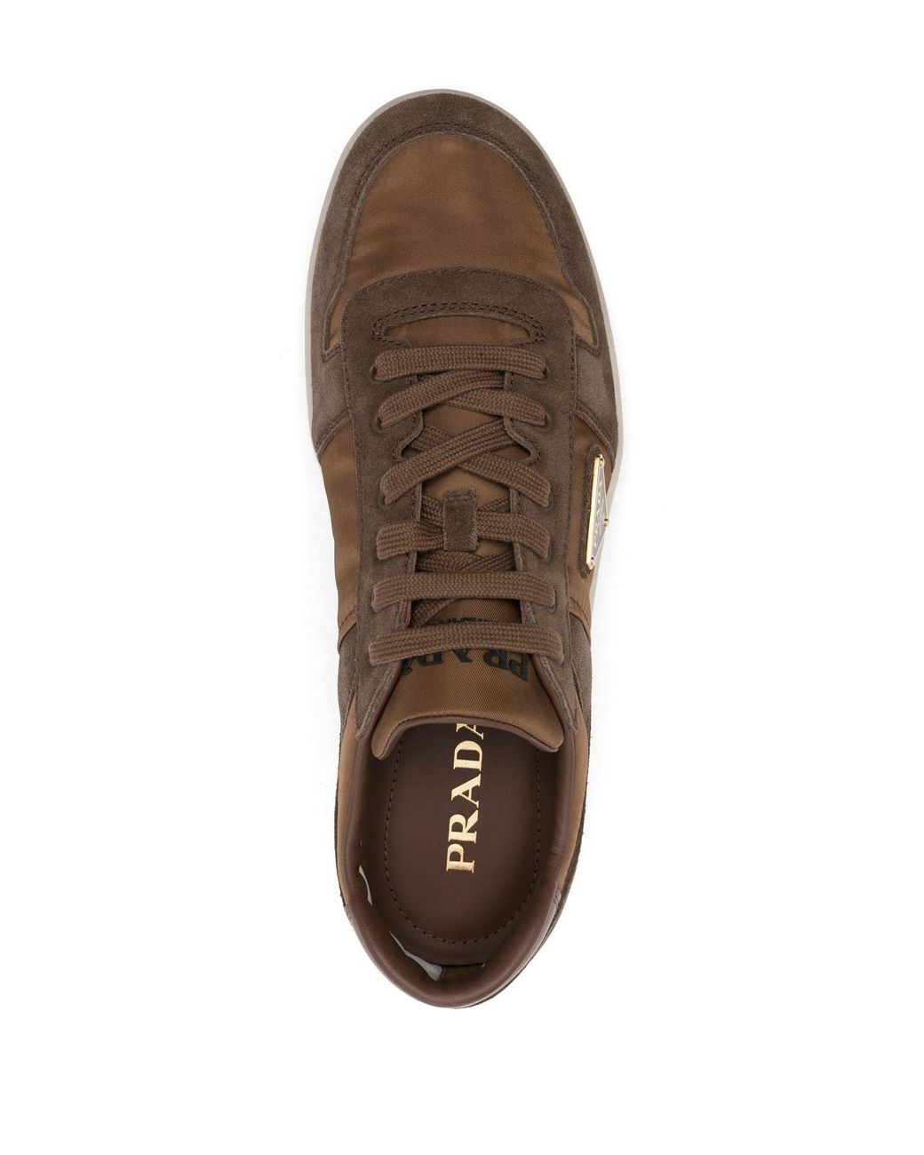Prada Brown Downtown Sneakers for men
