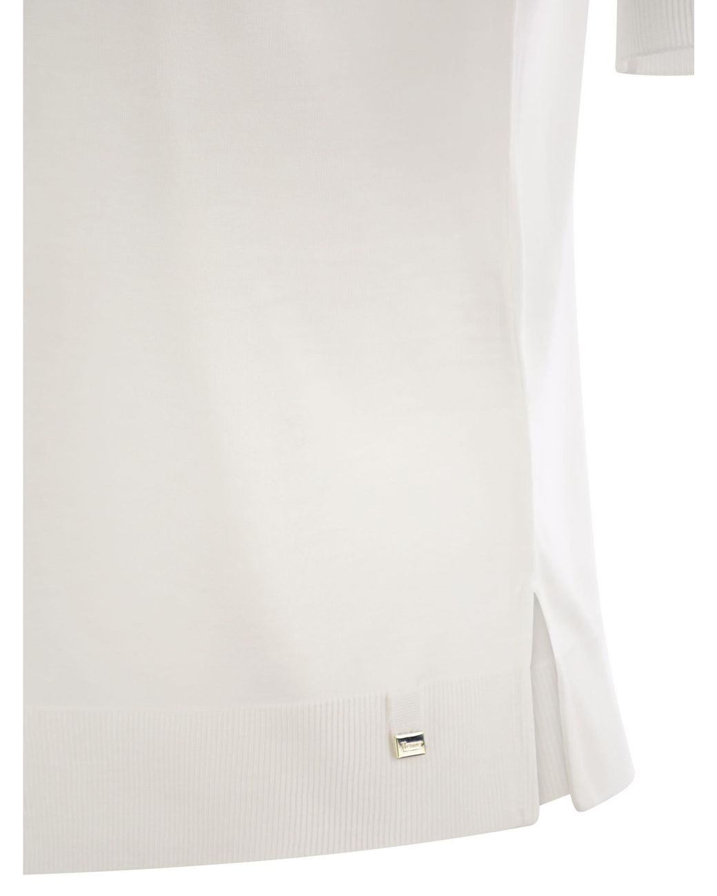 Herno White Lyocell And Cotton T-Shirt