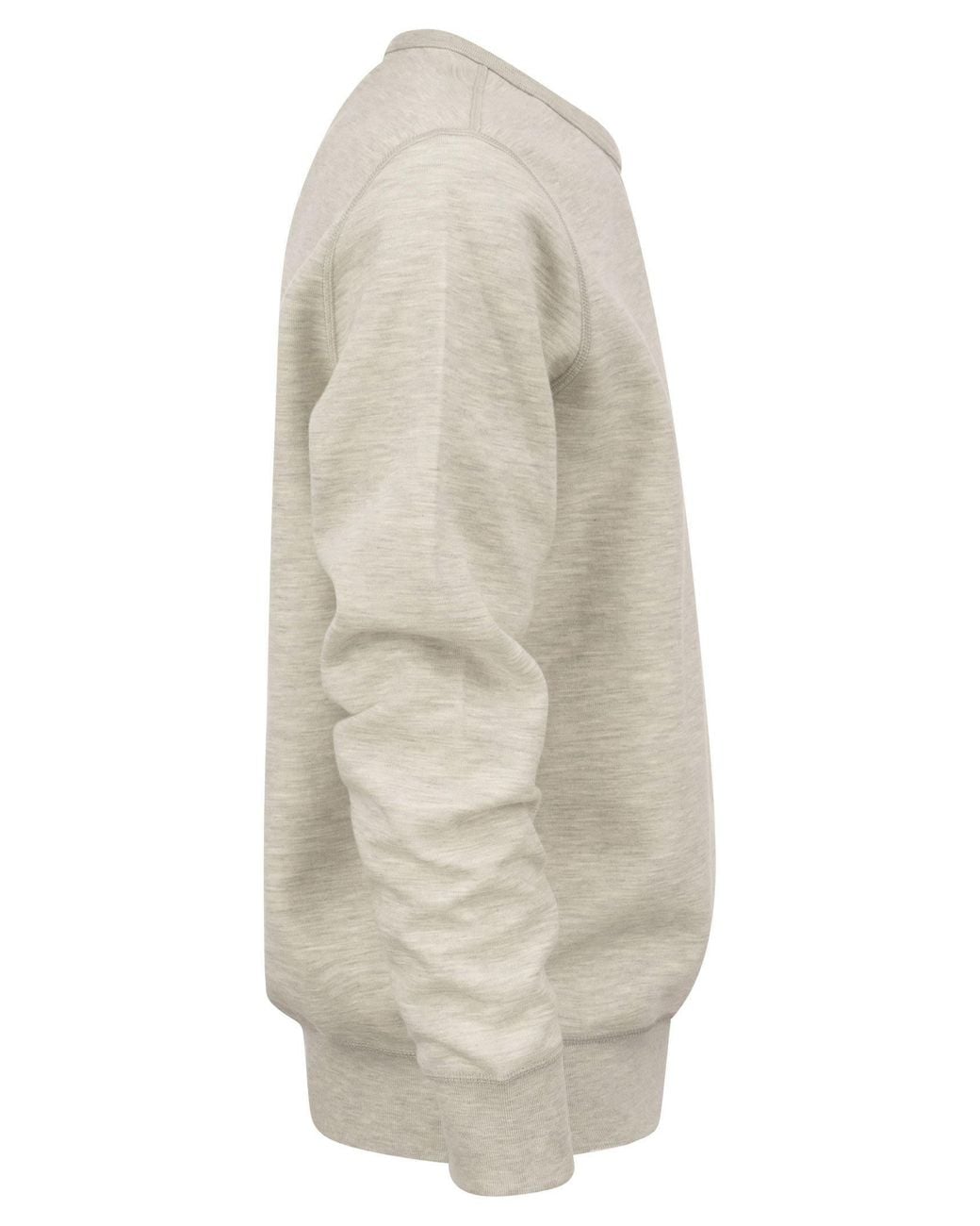 Polo Ralph Lauren White Double Knit Crew Neck Sweatshirt for men