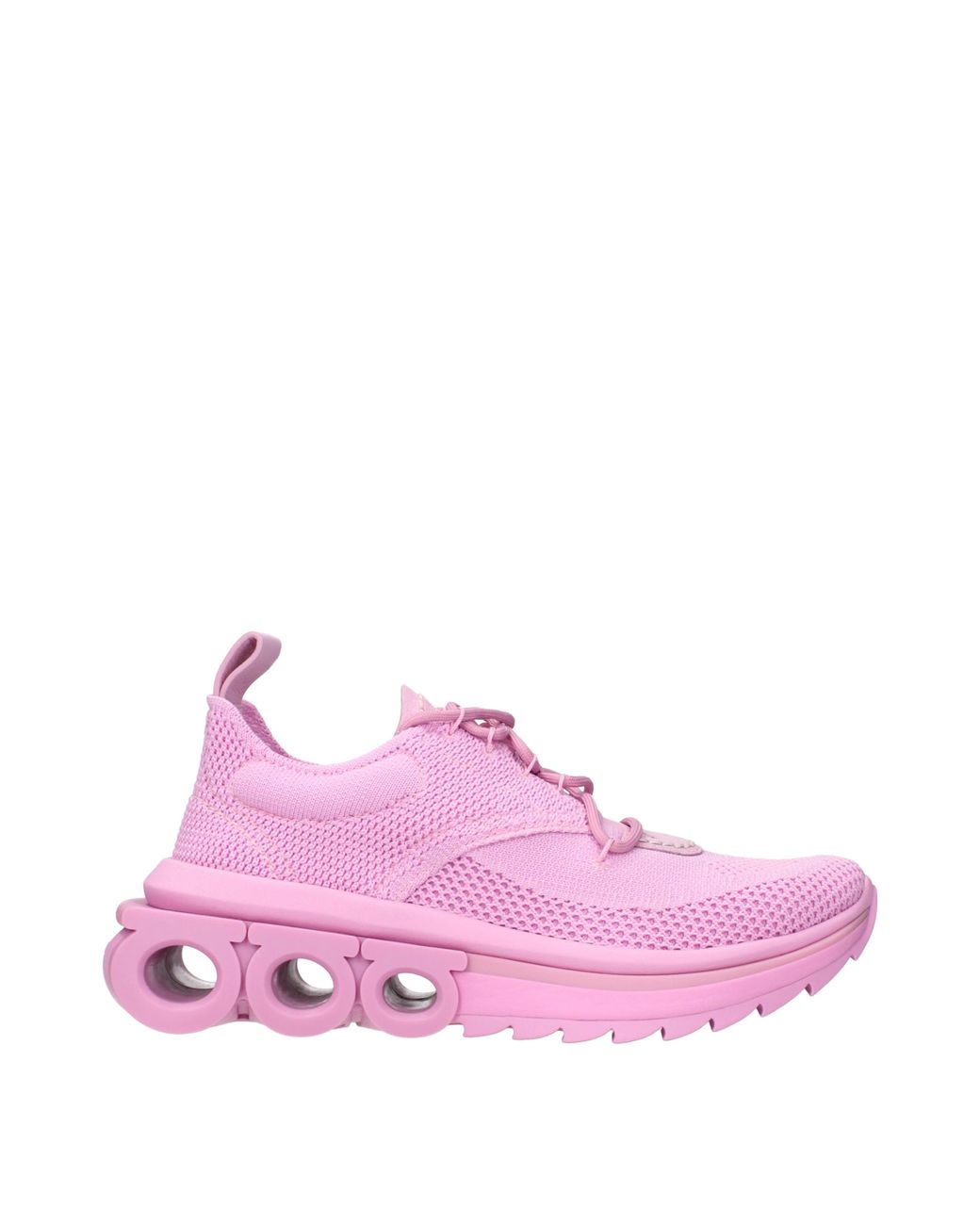 Ferragamo Pink Sneakers Nima Knit Fabric/Bubble