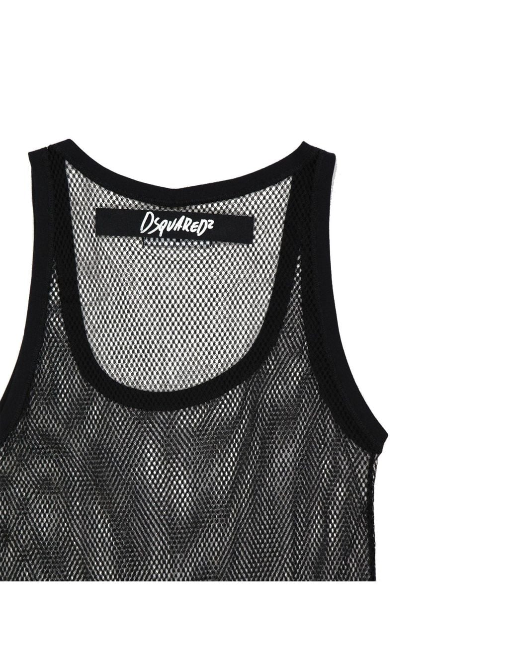 DSquared² Black Sleeveless Long Top for men