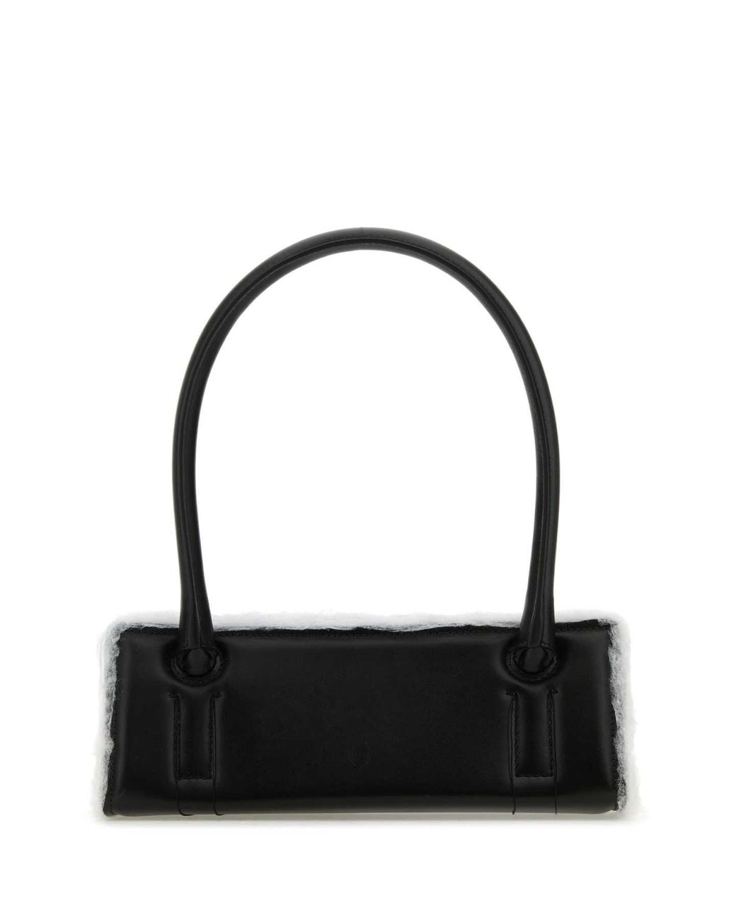 Dentro Black Leather Radar Shoulder Bag for men