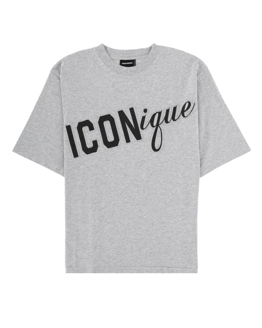 DSquared² Gray T-Shirt With Print