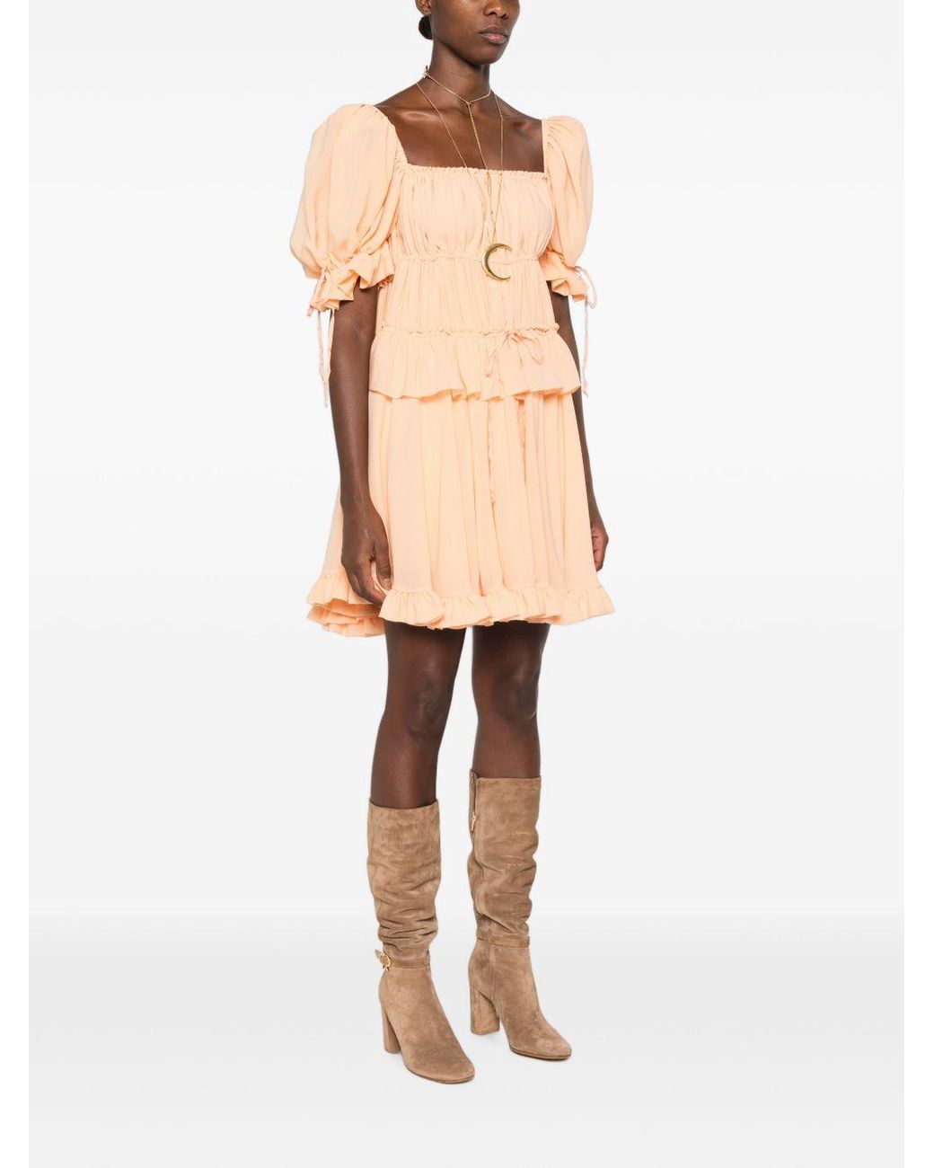 Chloé Natural Silk Mini Dress