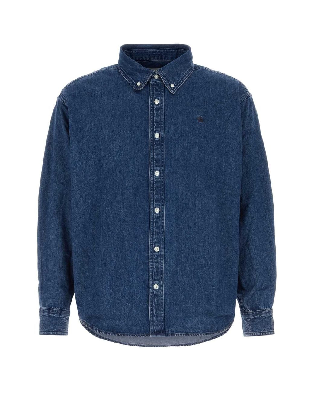 Carhartt Blue Denim L/S Lucas Shirt for men
