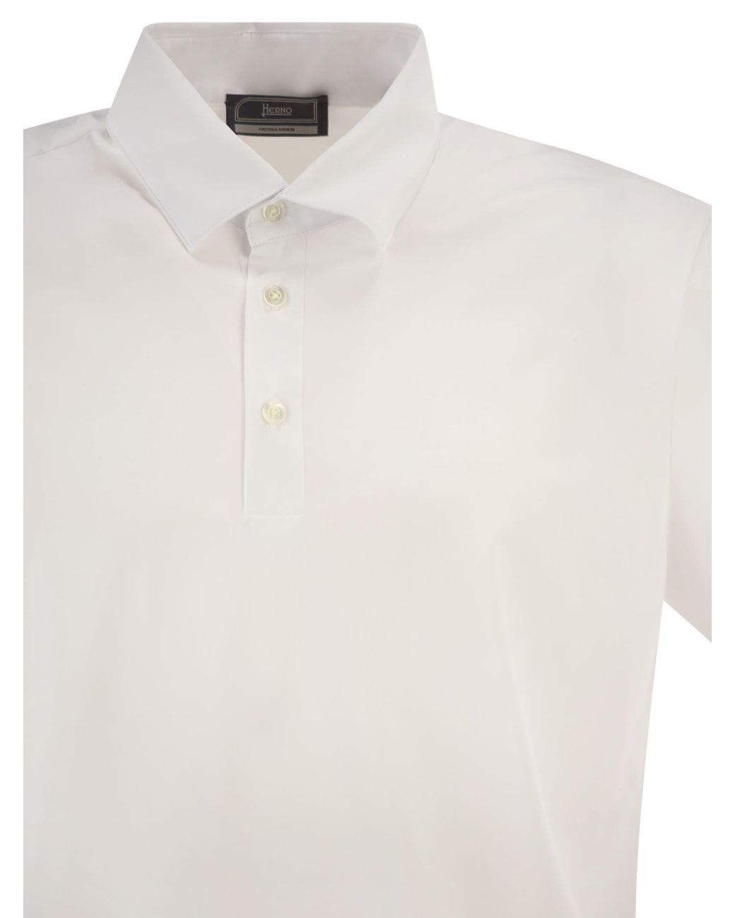 Herno White Technical Functional Fabric Polo Shirt for men