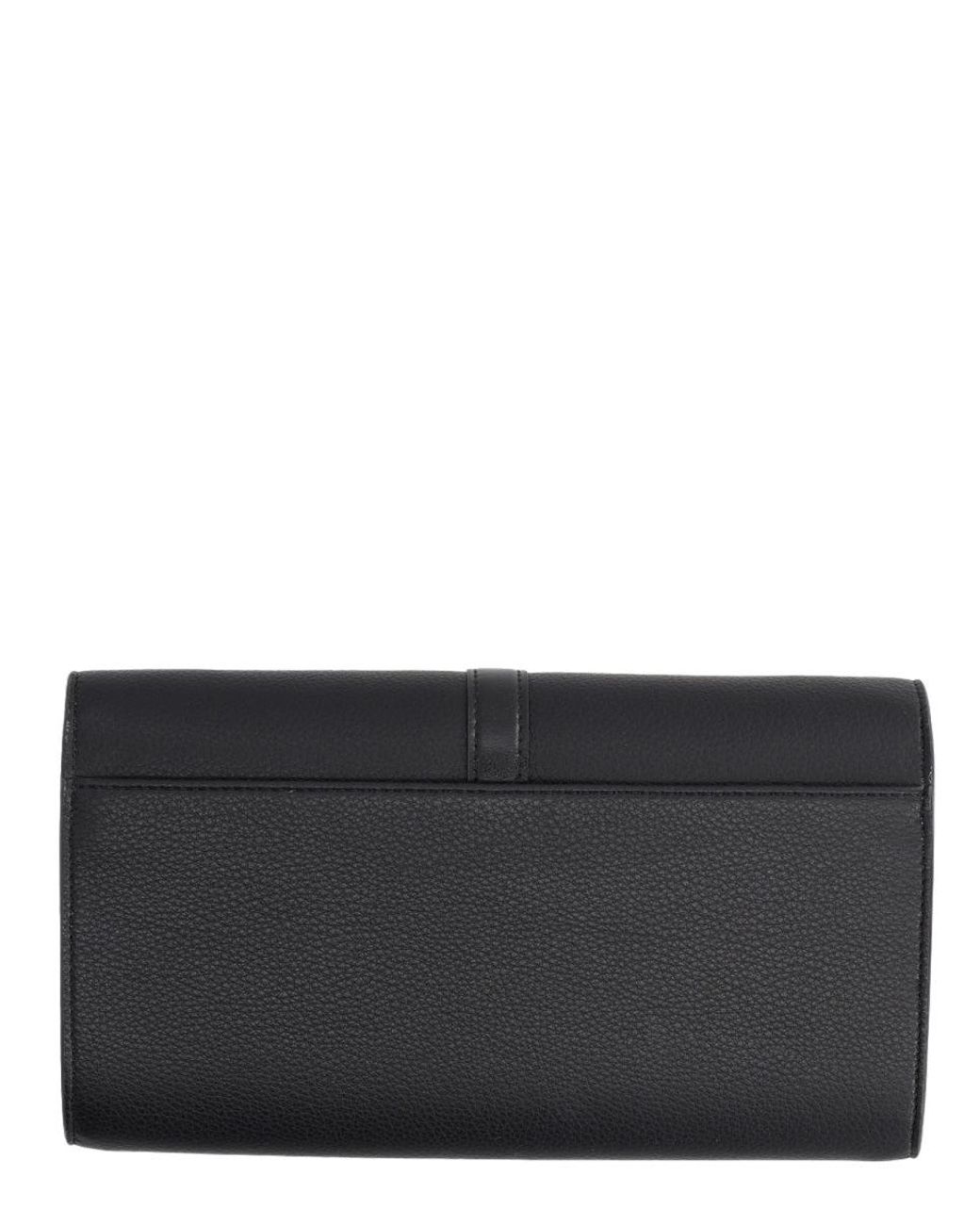 Stella McCartney Gray Padlock Envelope Clutch Bag