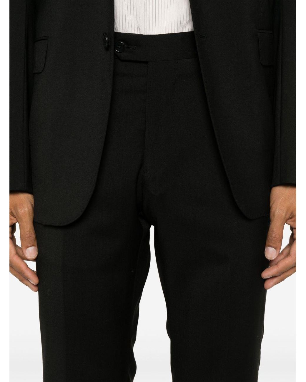 Emporio Armani Black Wool Single Breasted Suit