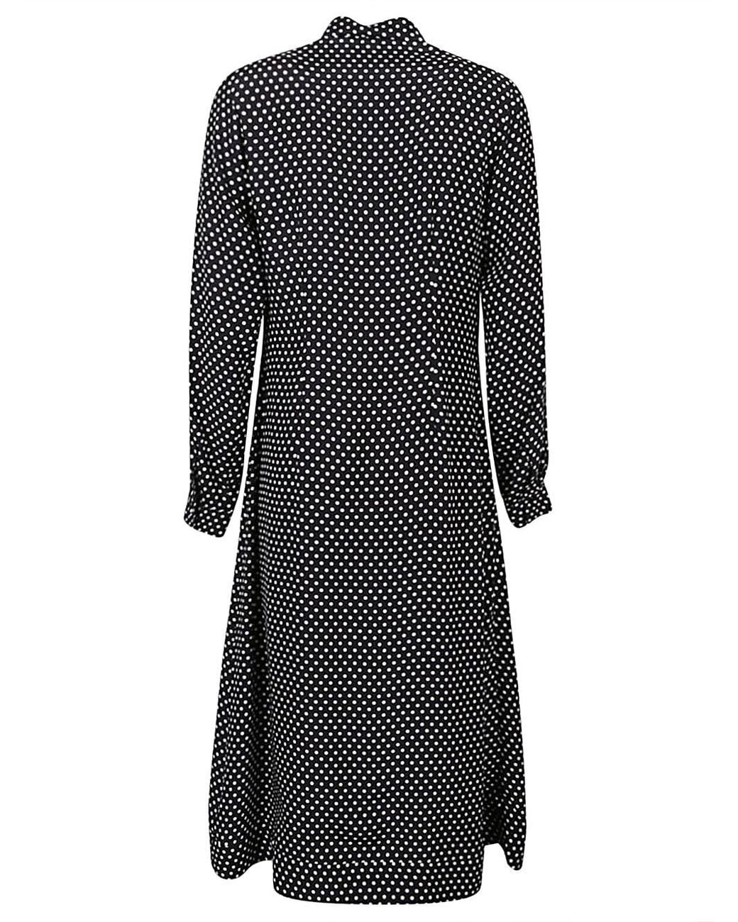 CRI.DA Gray Polka Dot Silk Midi Dress