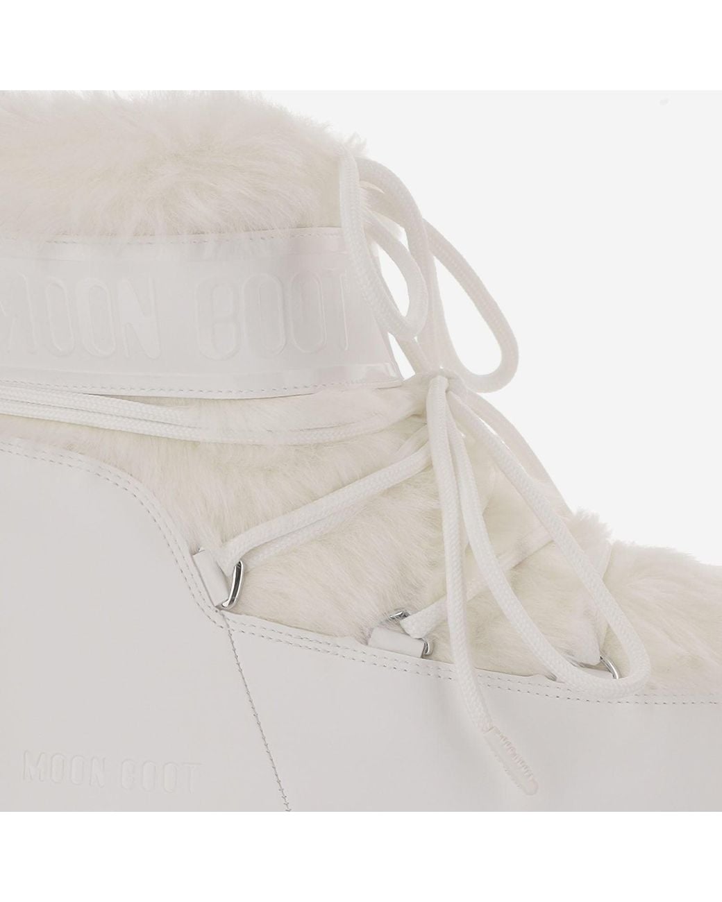 Moon Boot White Icon Low Faux Fur Ankle Boots
