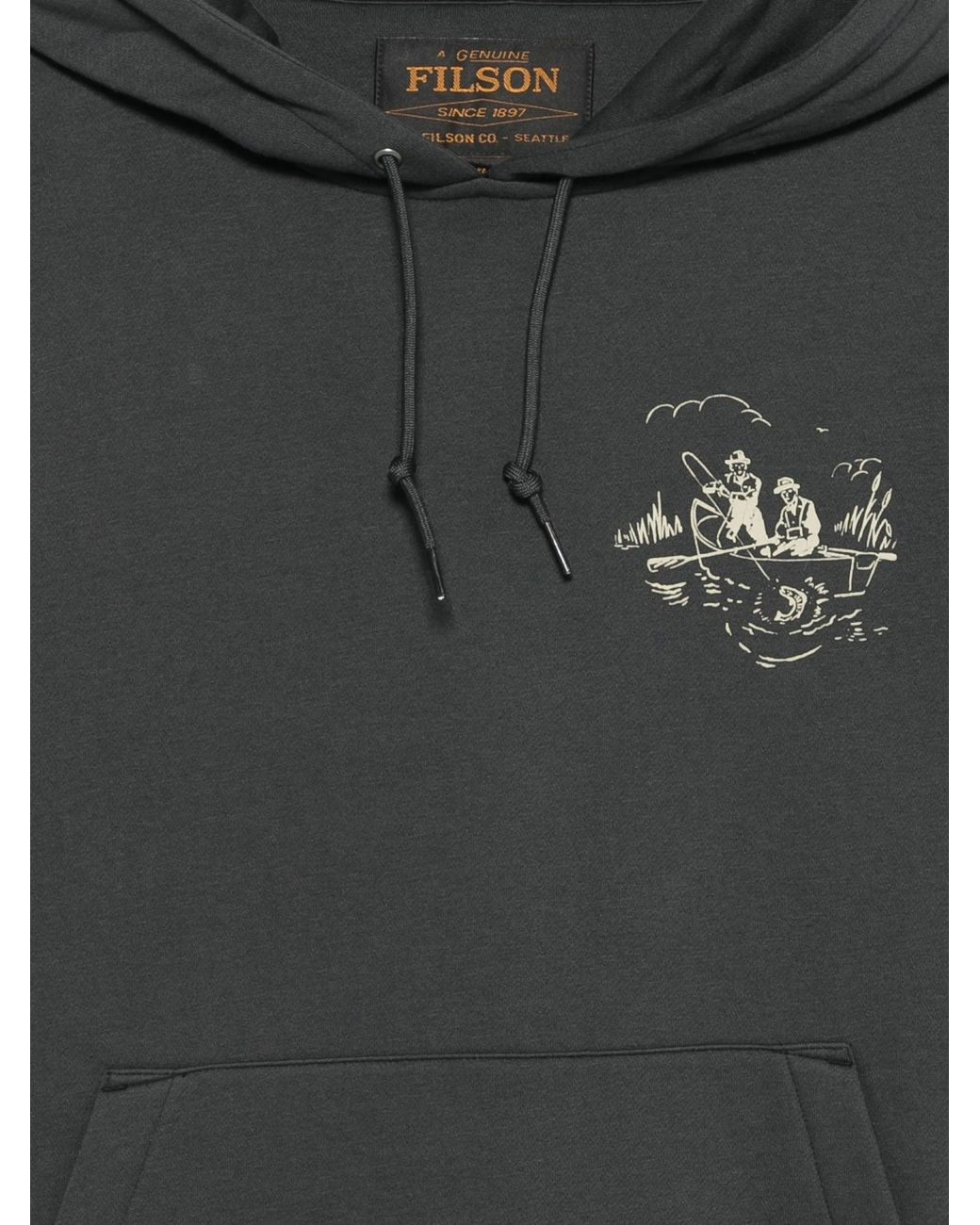 Filson Black Trout Graphic Hoodie Northwest