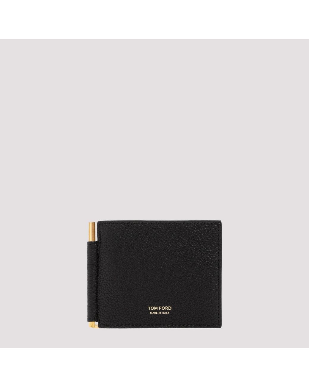 Tom Ford Black T Line Money Clip Wallet For