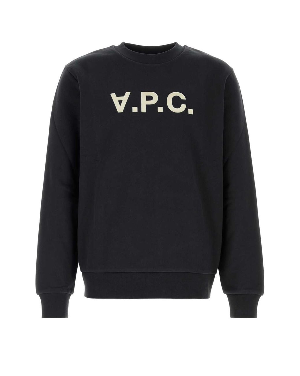 A.P.C. Black Crew Neck Sweatshirt for men
