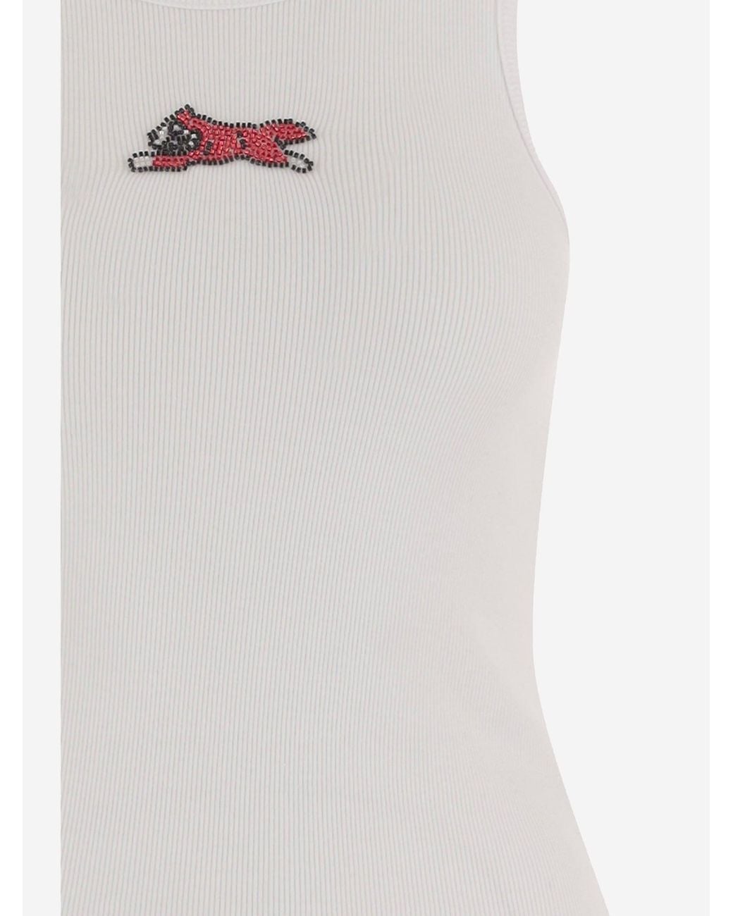 ICECREAM White Tank Top Stretch Cotton