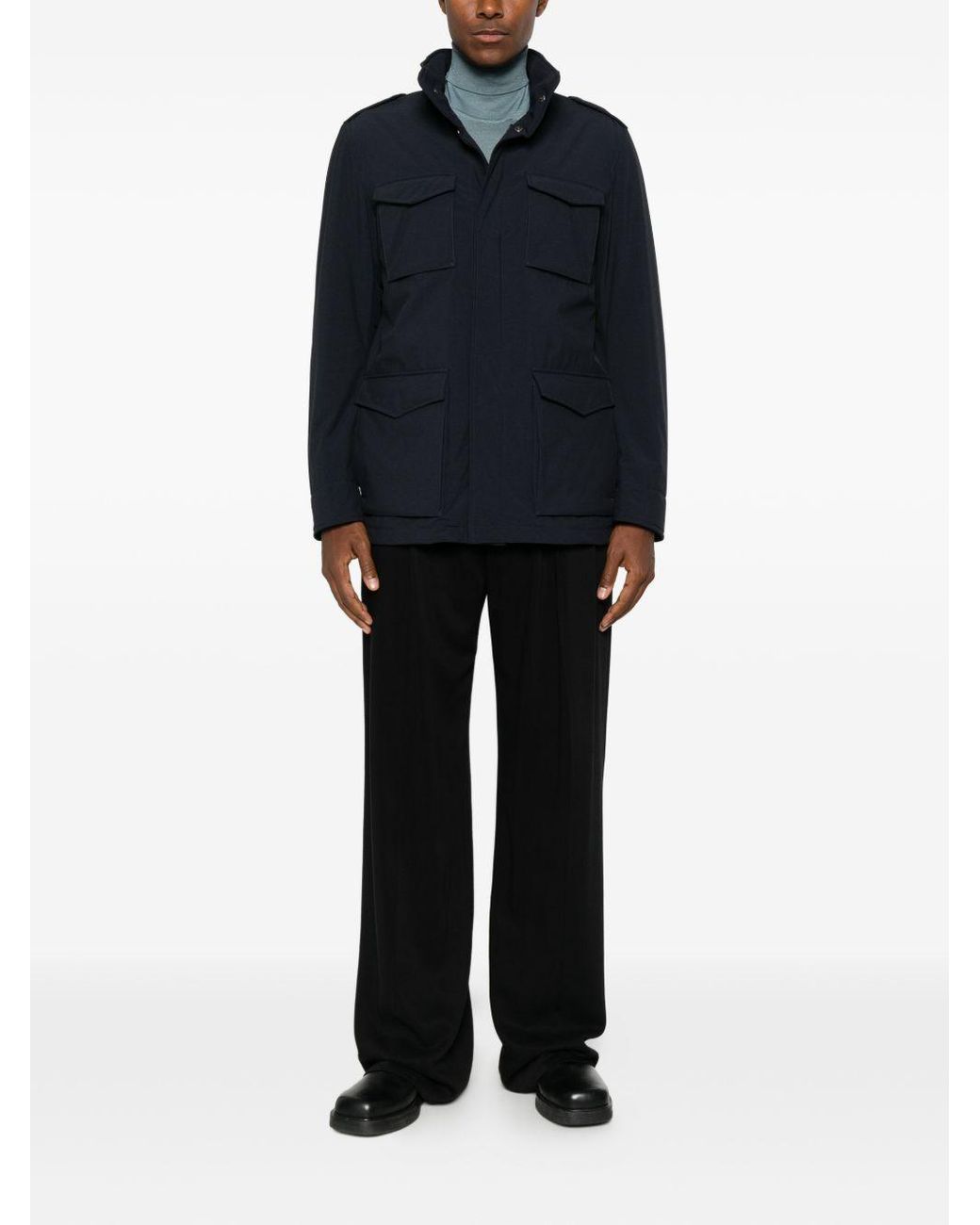 Herno Blue Ultralight Field Jacket for men