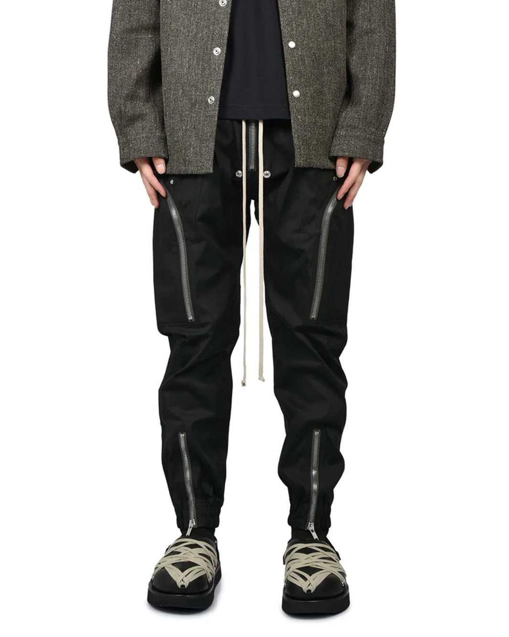 Rick Owens Black Heizer Cargo Pants for men