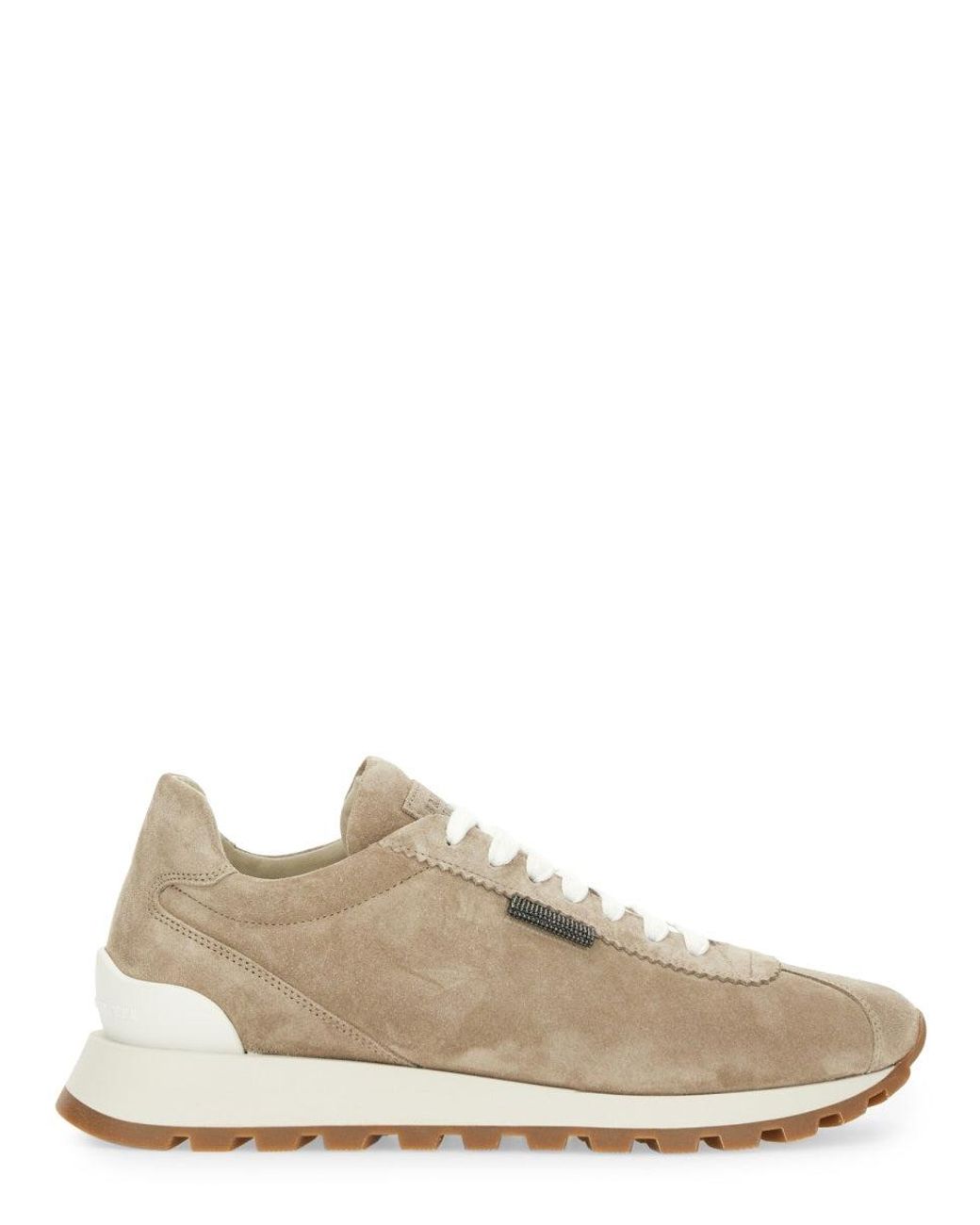 Brunello Cucinelli Natural Leather Running Sneakers