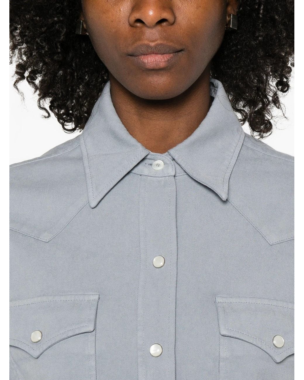 A.P.C. Gray Chemise Western