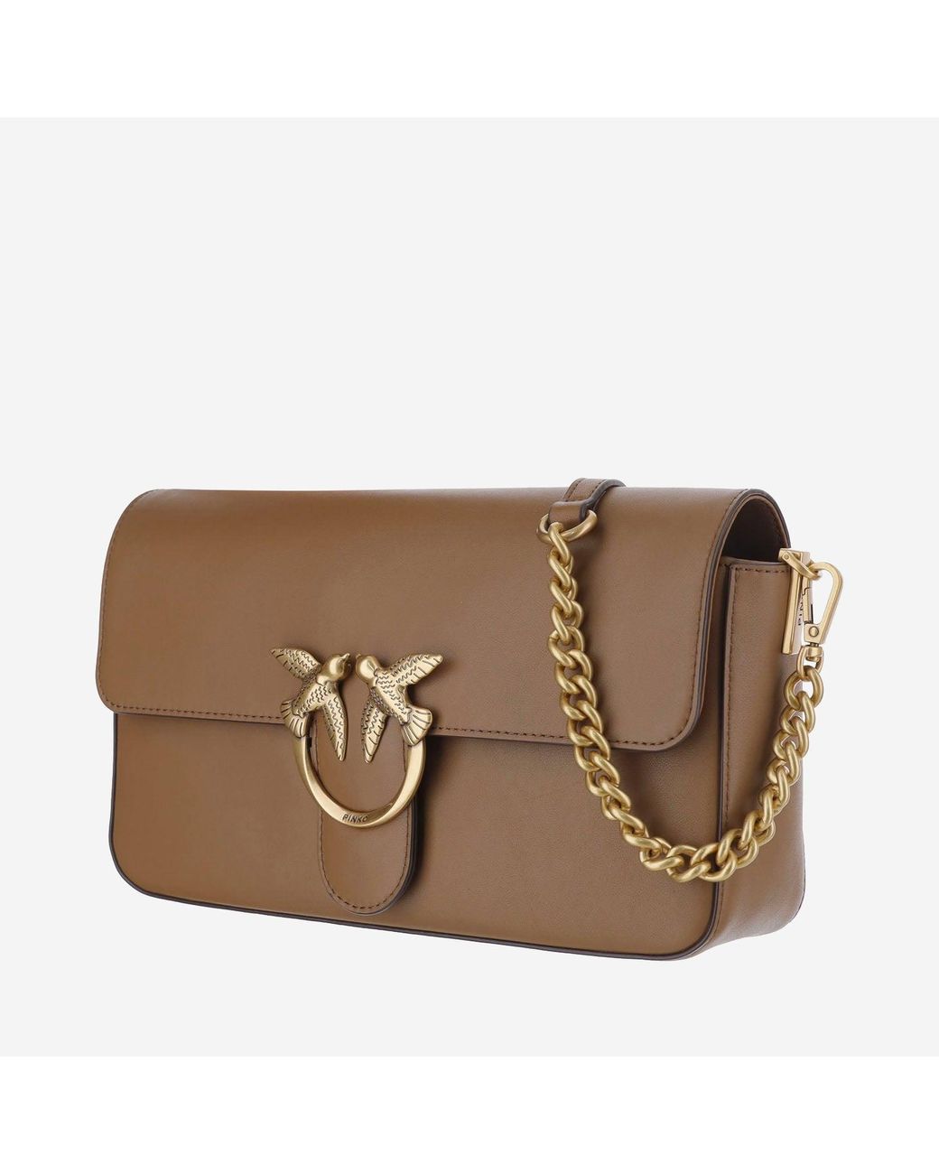 Pinko Brown Logo Cross Body Bag
